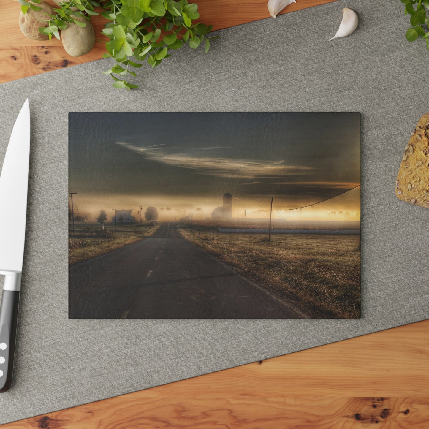 U R There Photography By Dawns Early Light Rustic Farmhouse Tempered-Glass Cutting Board