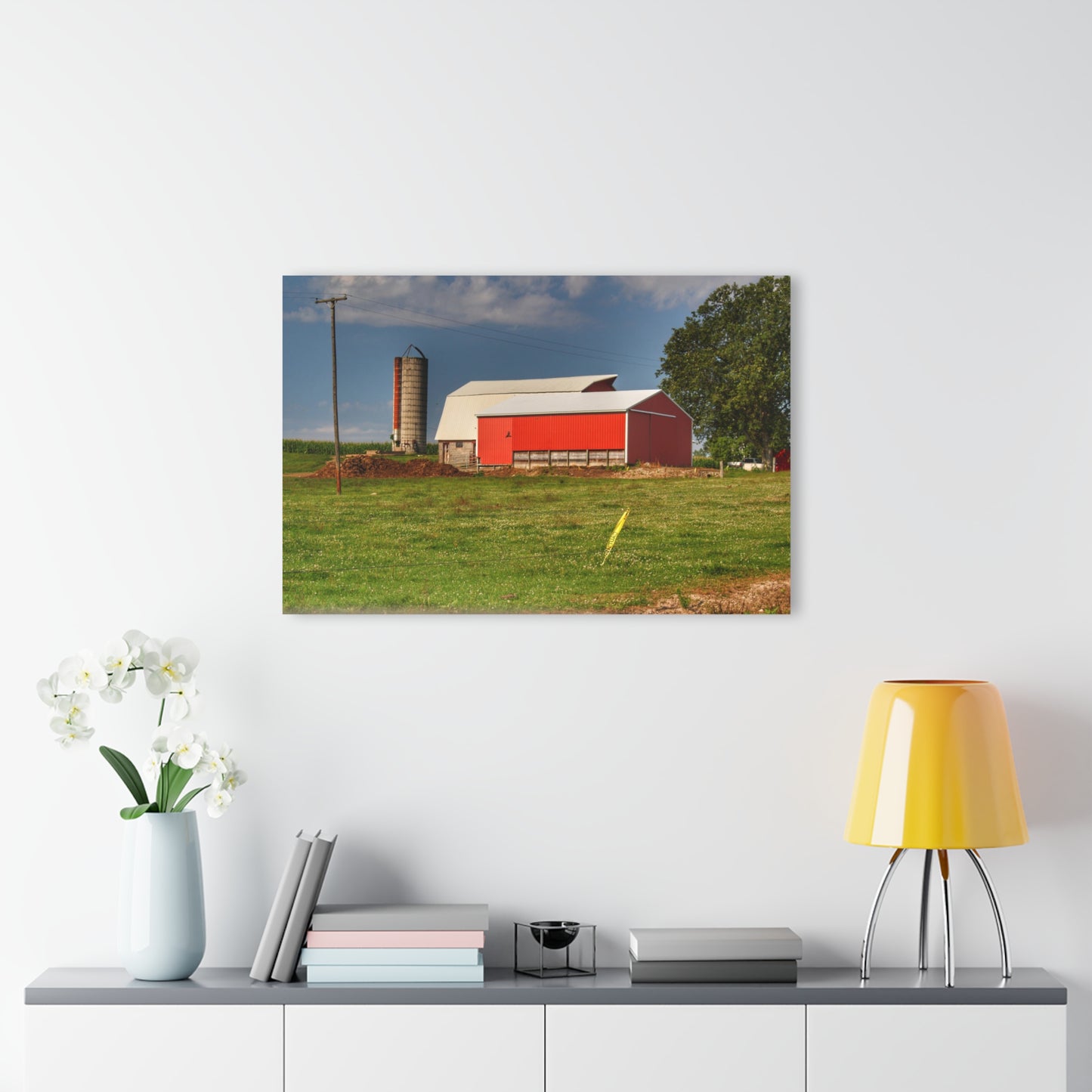 U R There Photography Clifford Farm and Silo Rustic Farmhouse Acrylic Wall Print