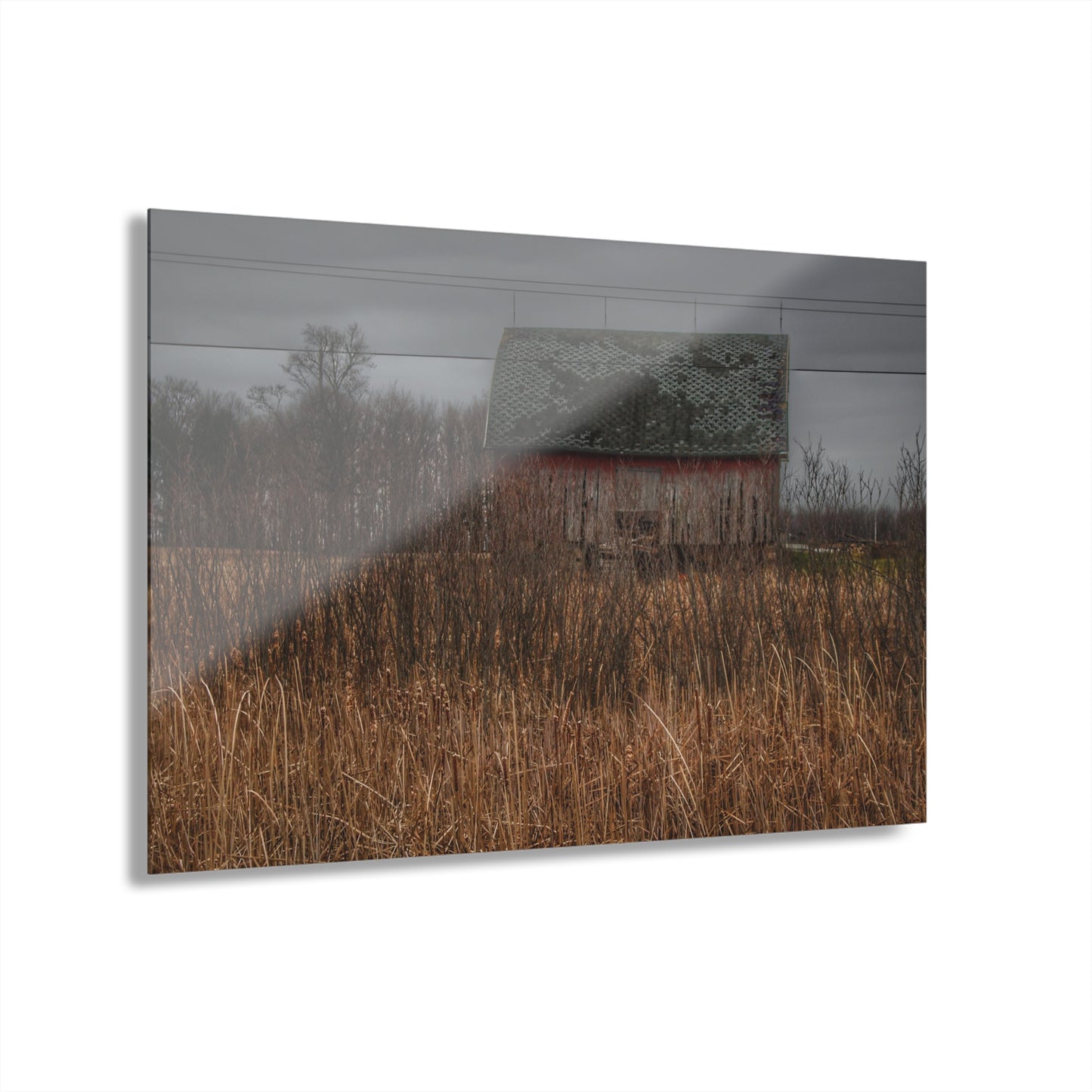U R There Photography Brown Road Rustic Rustic Farmhouse Acrylic Wall Print
