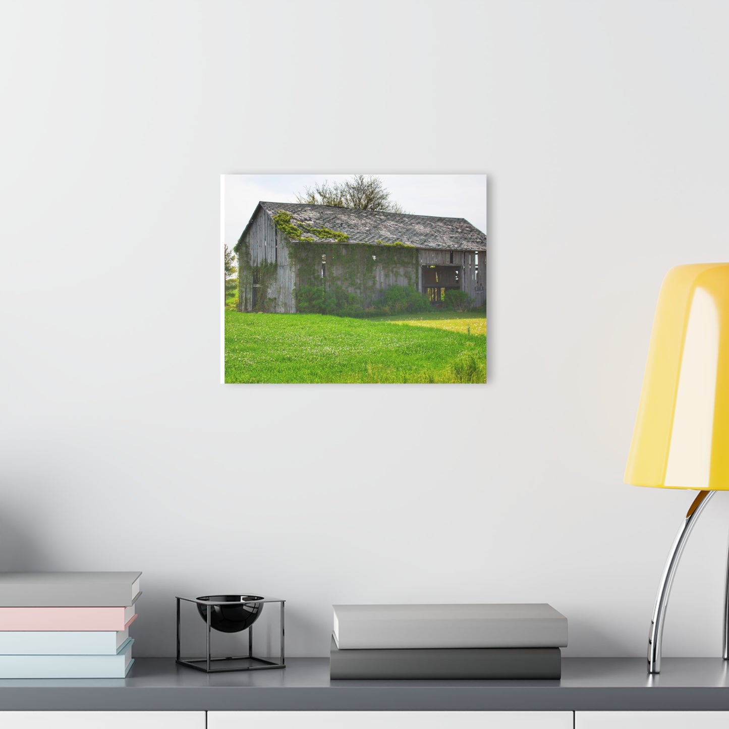 U R There Photography Caro Road Twin Grey II Rustic Farmhouse Acrylic Wall Print