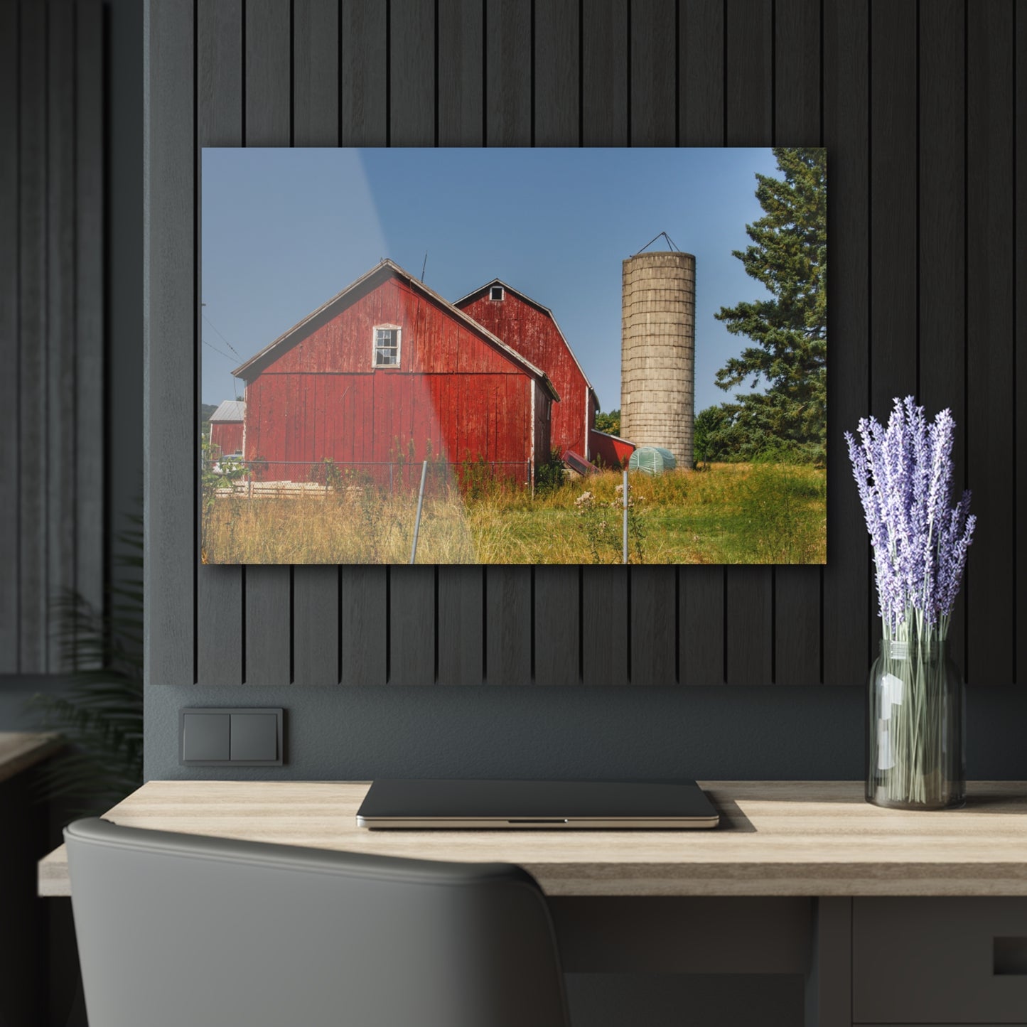 U R There Photography Shoemaker Reds Rustic Farmhouse Acrylic Wall Print
