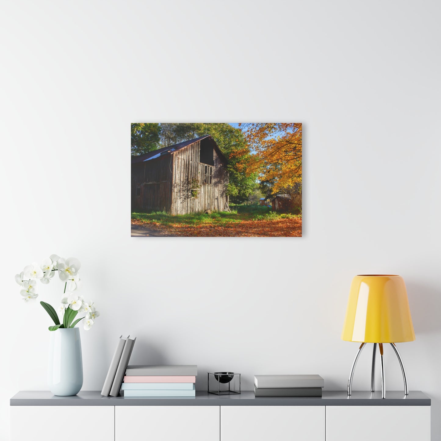 U R There Photography Shoemaker Road Hidden Grey Rustic Farmhouse Acrylic Wall Print