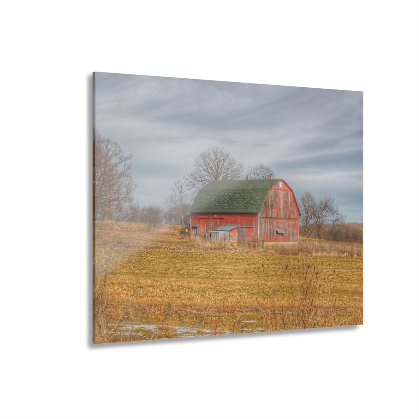 U R There Photography Clark Road Hillside Red I Rustic Farmhouse Acrylic Wall Print