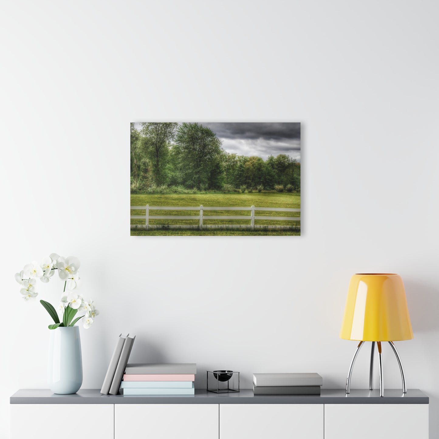 U R There Photography Beyond the White Fence Rustic Farmhouse Acrylic Wall Print
