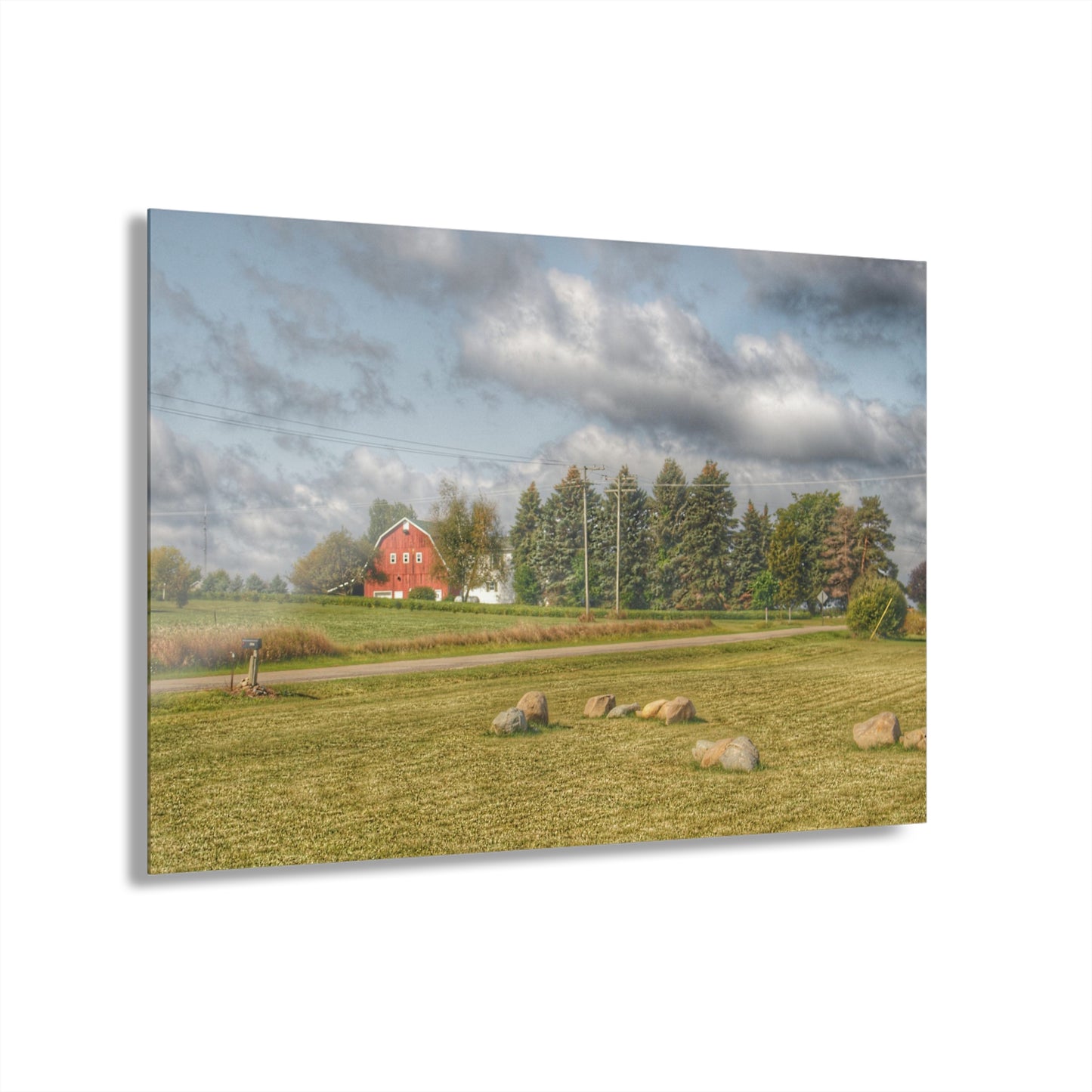U R There Photography Across the Road Rustic Farmhouse Acrylic Wall Print