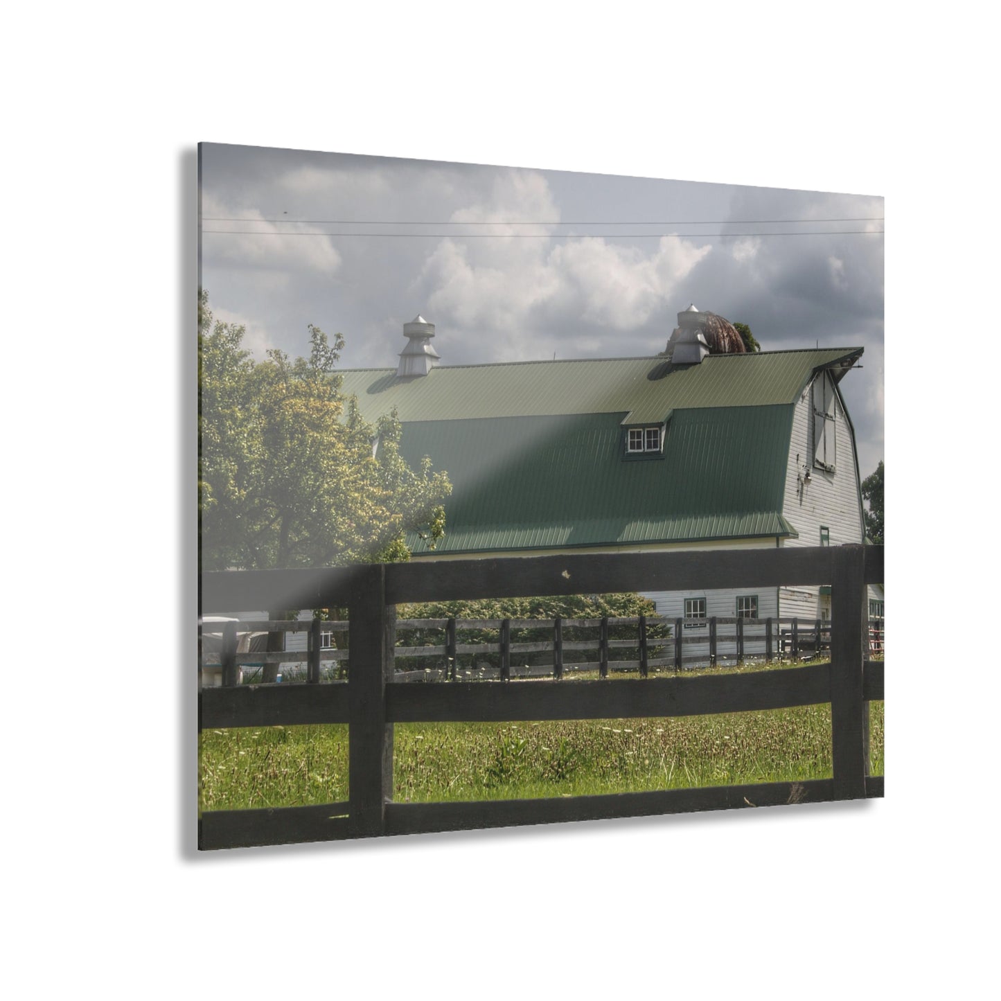 U R There Photography Clark Road White I Rustic Farmhouse Acrylic Wall Print