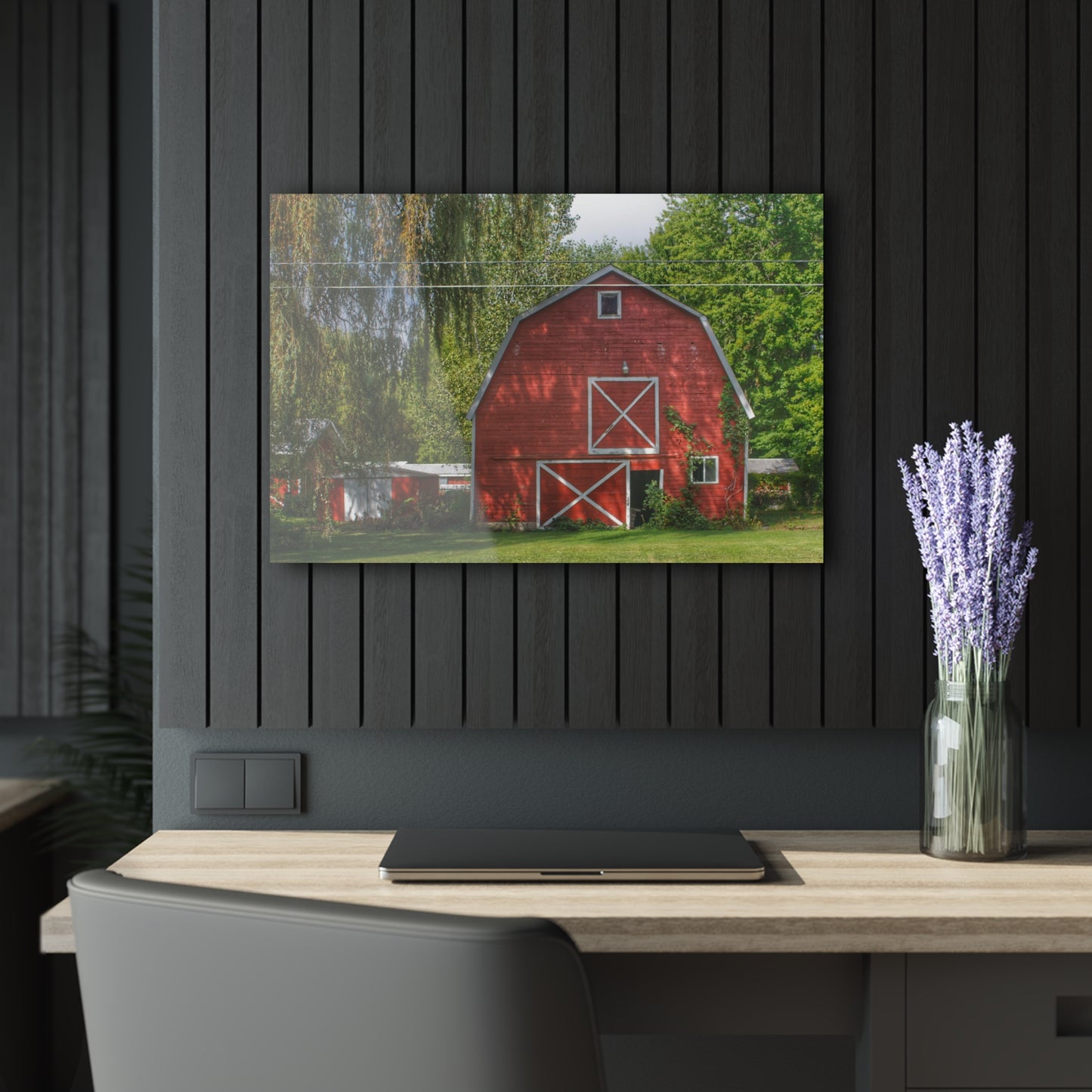 U R There Photography Henderson Red Rustic Farmhouse Acrylic Wall Print
