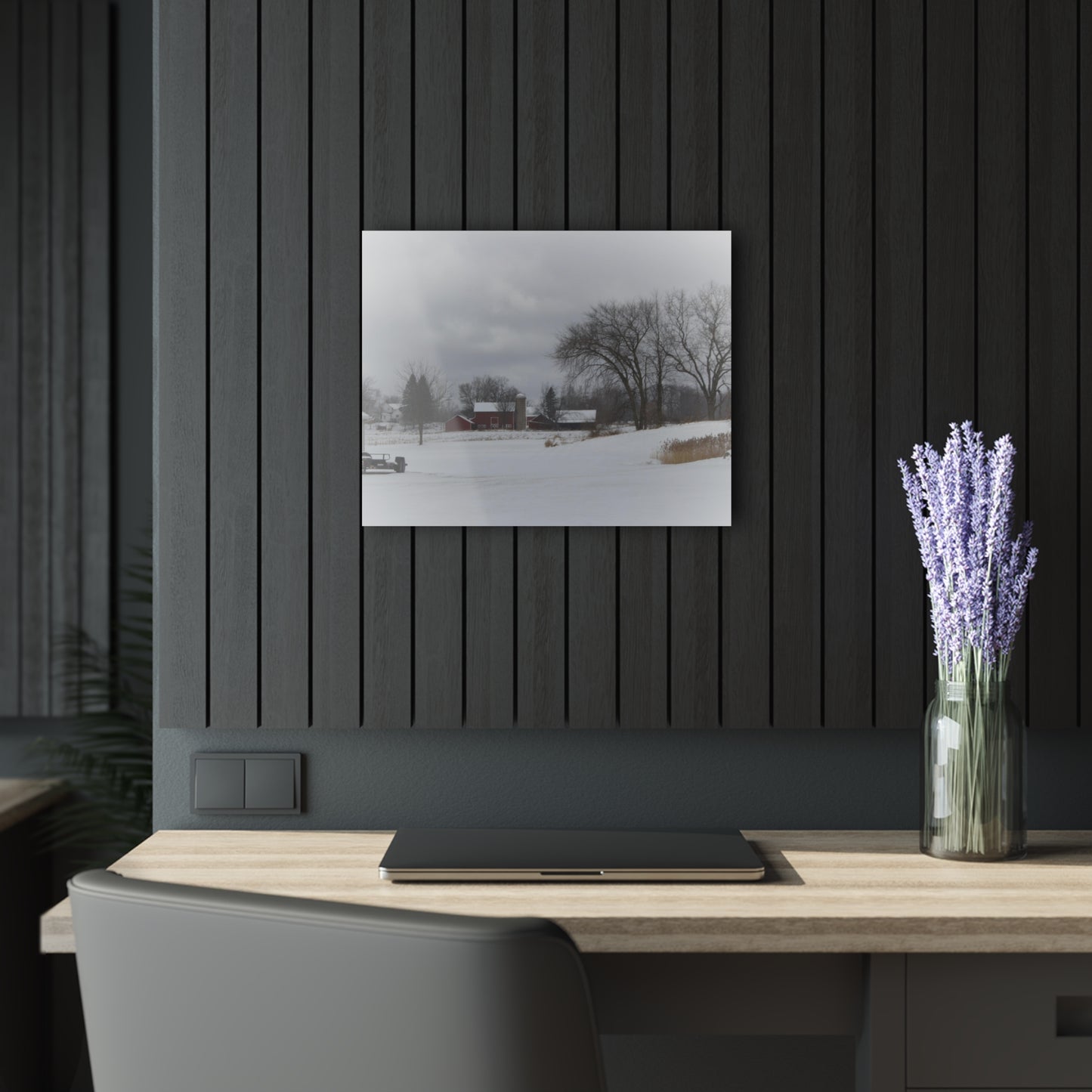 U R There Photography Across the Field on Sandy Lane Rustic Farmhouse Acrylic Wall Print