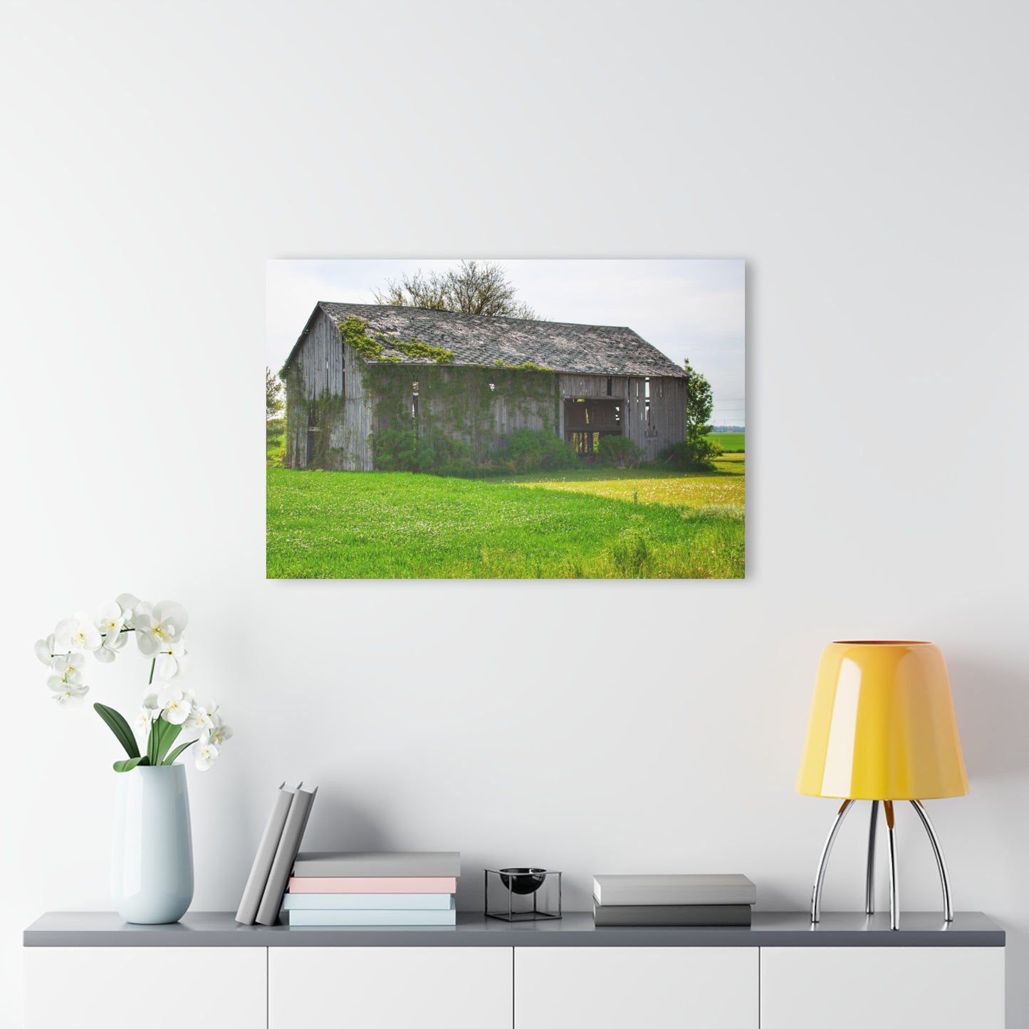U R There Photography Caro Road Twin Grey II Rustic Farmhouse Acrylic Wall Print