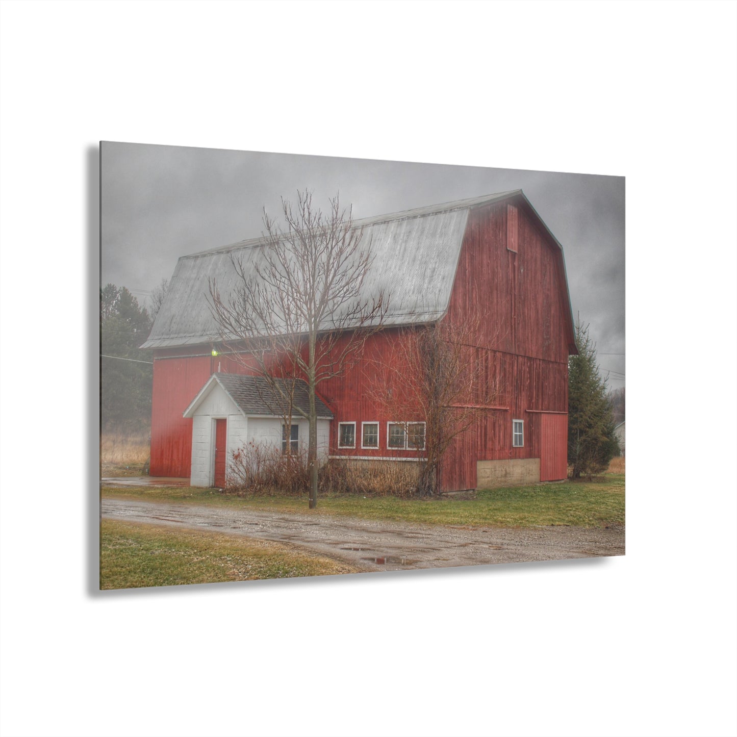 U R There Photography Bray Road Red II Rustic Farmhouse Acrylic Wall Print