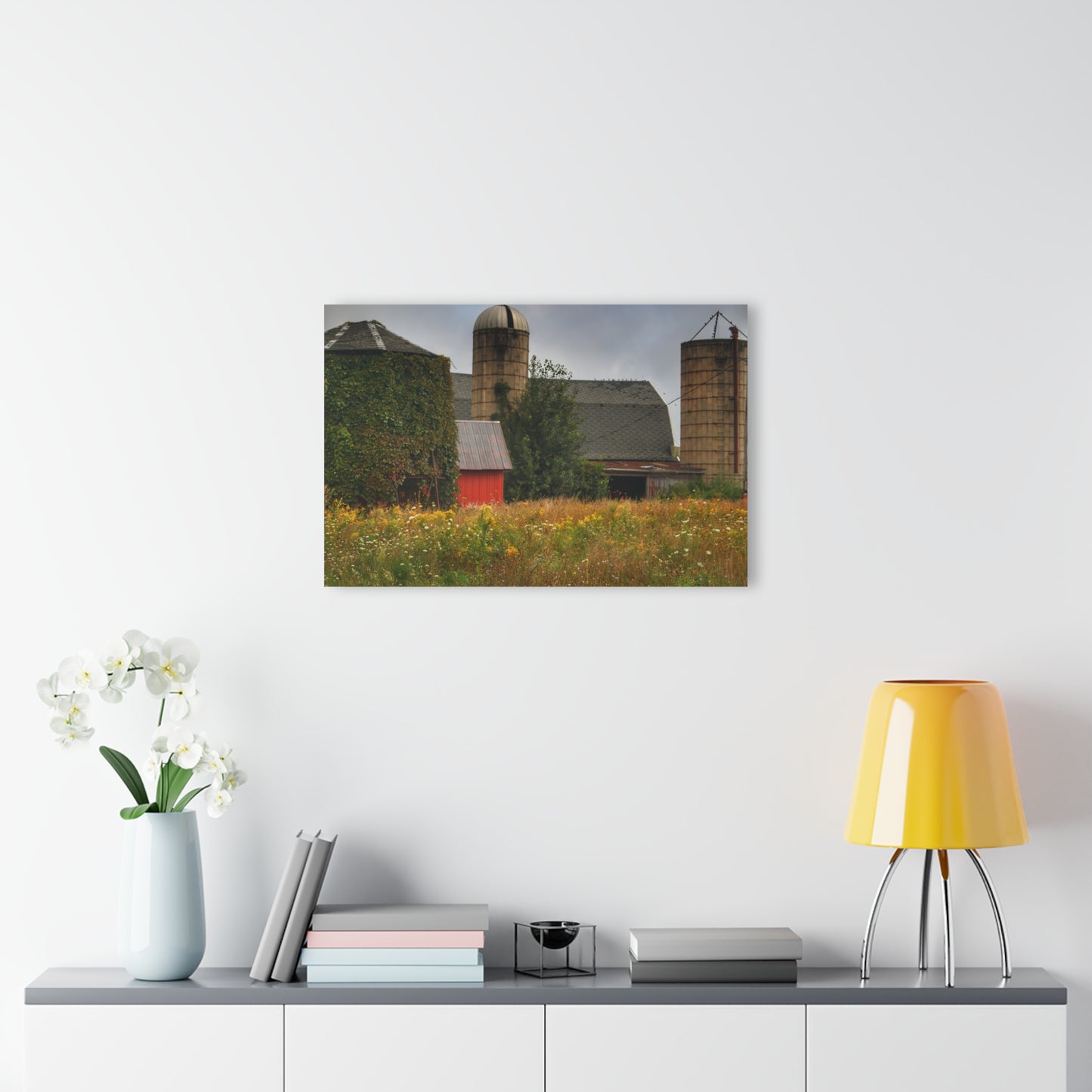 U R There Photography Silos of Otisville Rustic Farmhouse Acrylic Wall Print