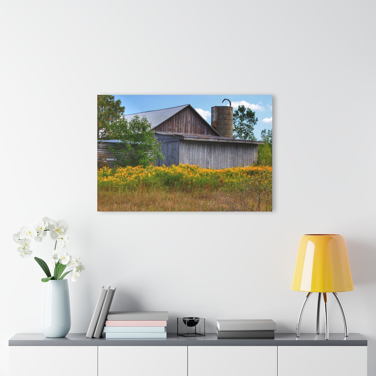 U R There Photography Church Road Grey II Rustic Farmhouse Acrylic Wall Print