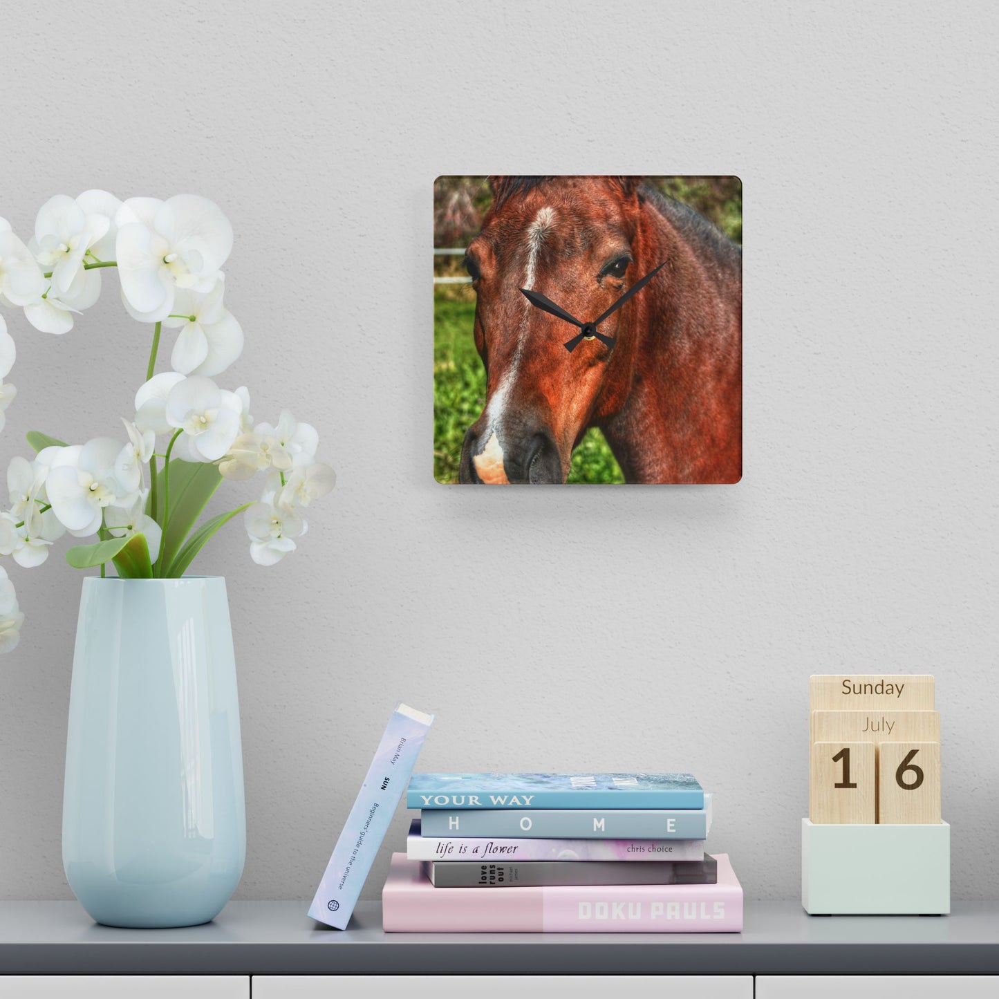 U R There Photography Irish Road Brownie Rustic Farmhouse Acrylic Analog Wall Clock