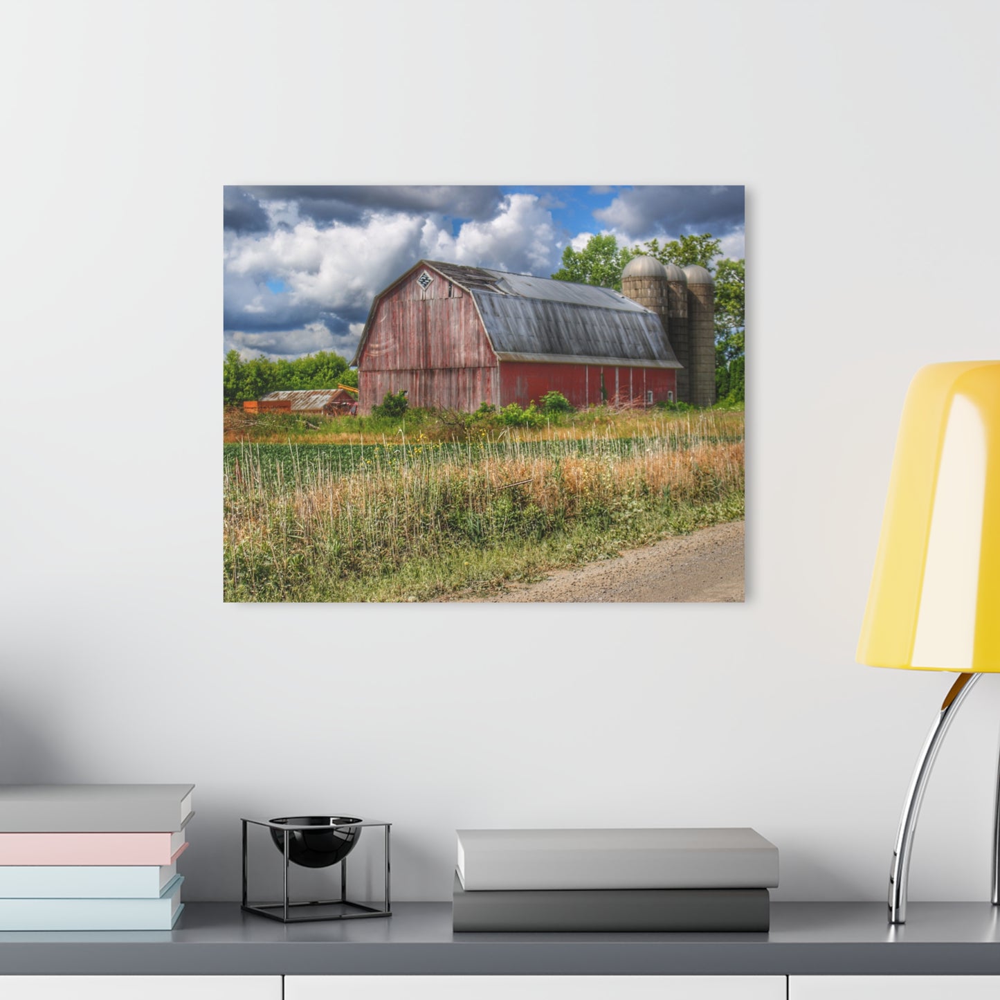 U R There Photography Shelby Red III Rustic Farmhouse Acrylic Wall Print