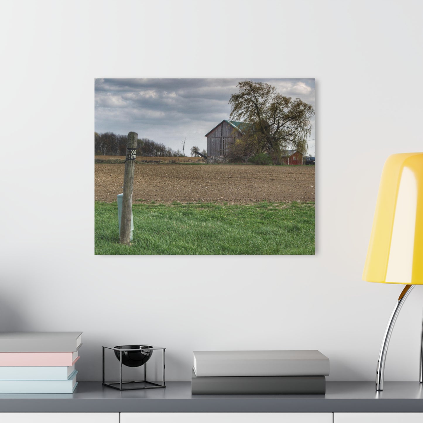 U R There Photography Cedar Creek Road Grey Rustic Farmhouse Acrylic Wall Print