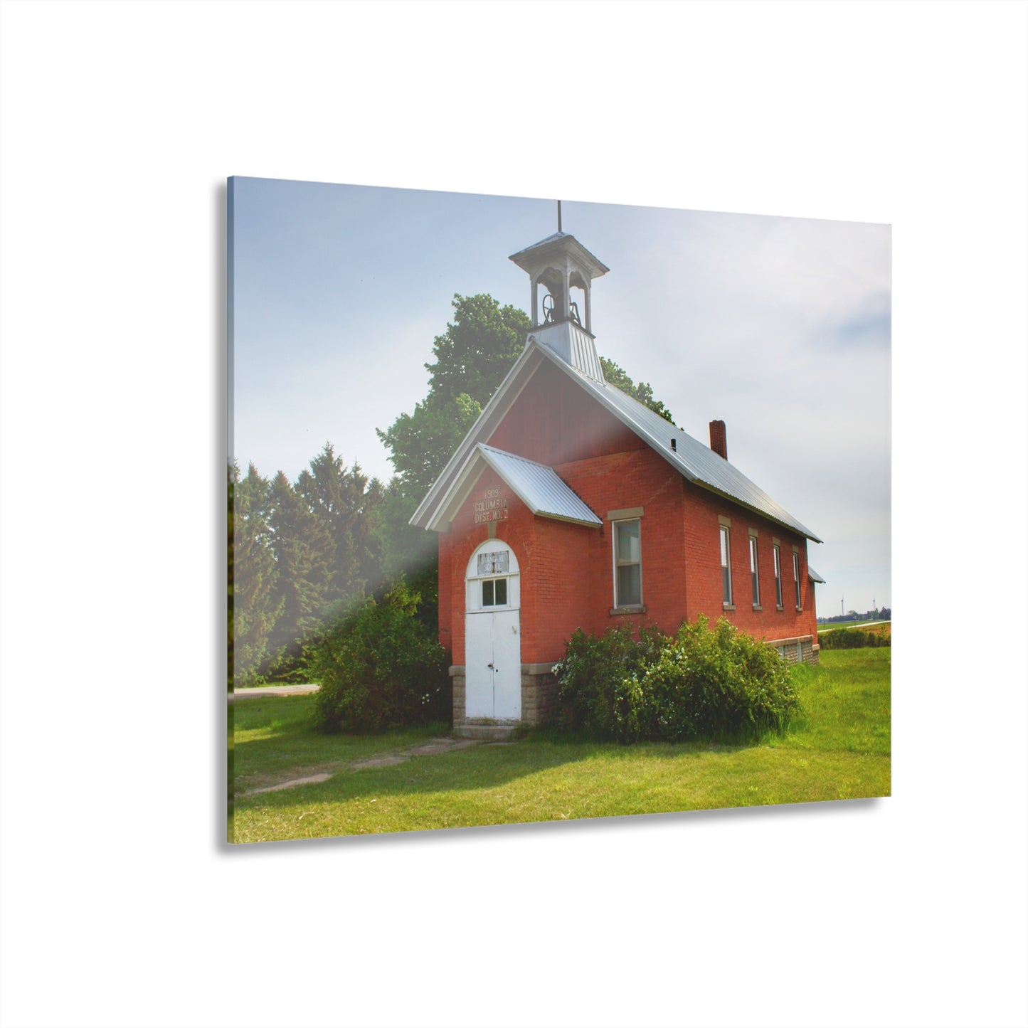 U R There Photography French Road Old Standard Schoolhouse I Rustic Farmhouse Acrylic Wall Print