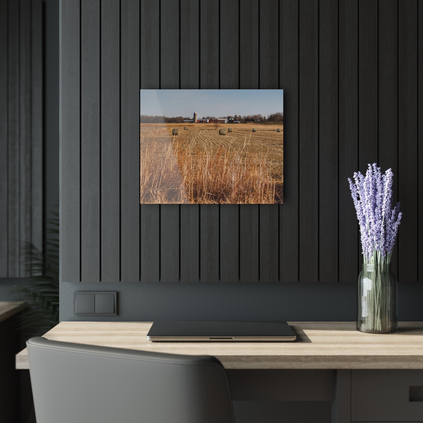 U R There Photography Across the Field on Johnsonmill Road Rustic Farmhouse Acrylic Wall Print