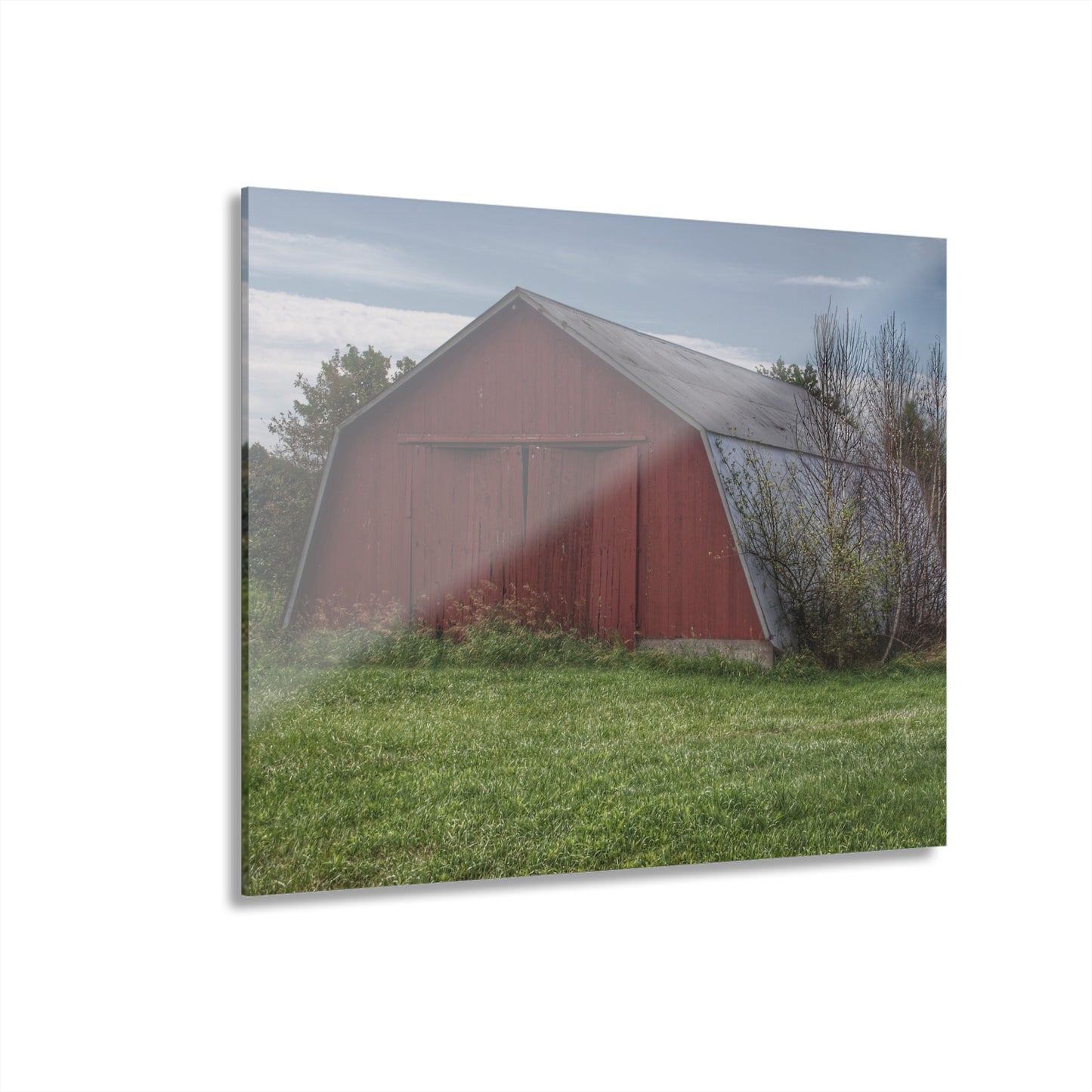 U R There Photography Piersonville Road Red Quonset Rustic Farmhouse Acrylic Wall Print