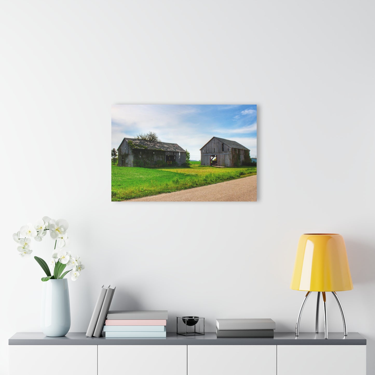 U R There Photography Caro Road Twin Greys I Rustic Farmhouse Acrylic Wall Print