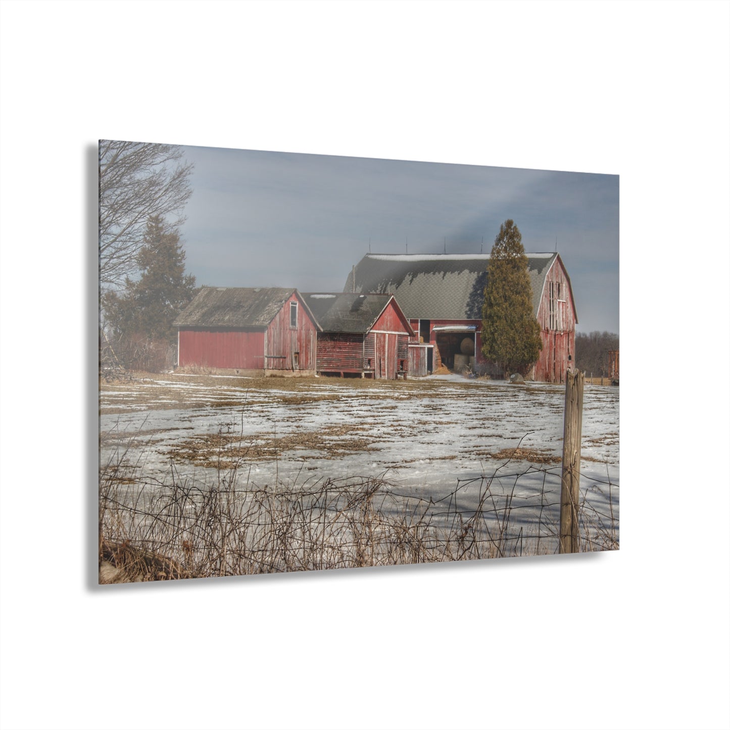 U R There Photography Wilder Road Reds Rustic Farmhouse Acrylic Wall Print