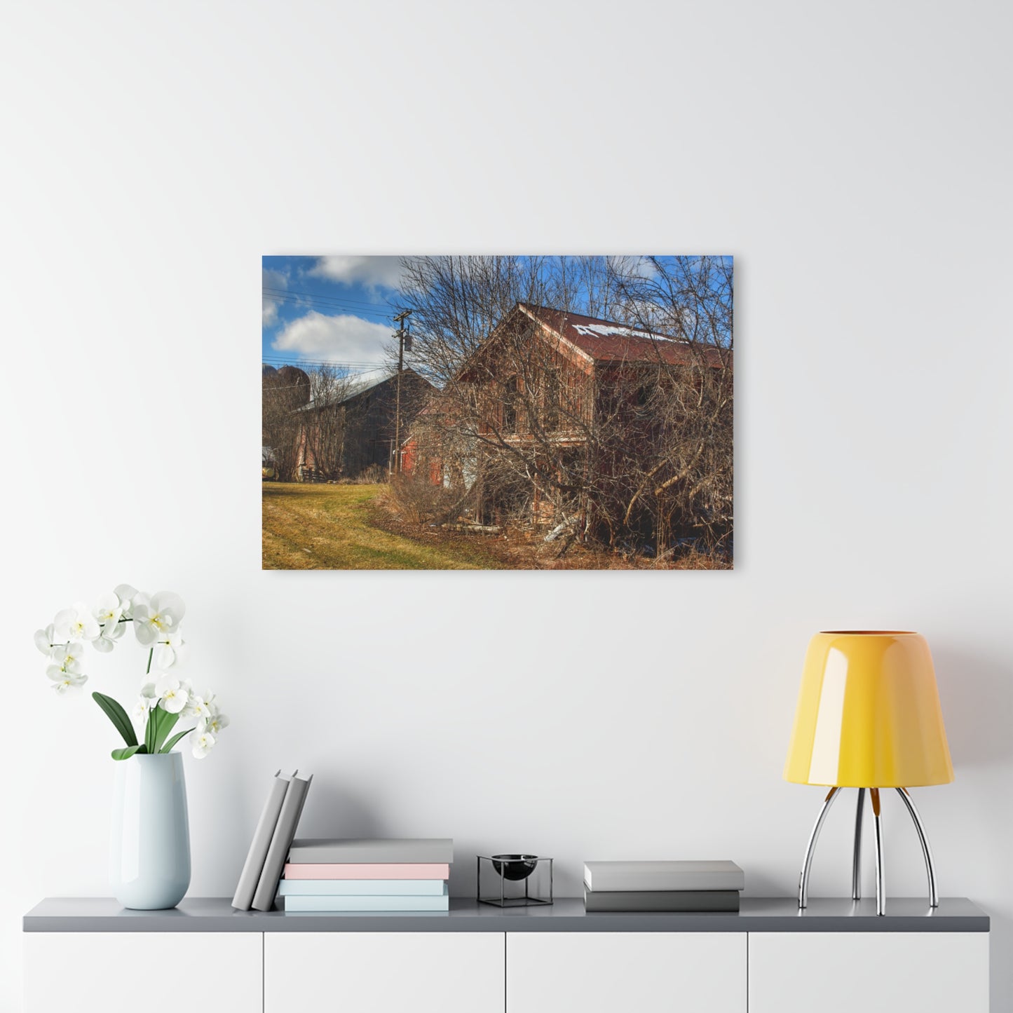 U R There Photography Buried Burnside Greys II Rustic Farmhouse Acrylic Wall Print