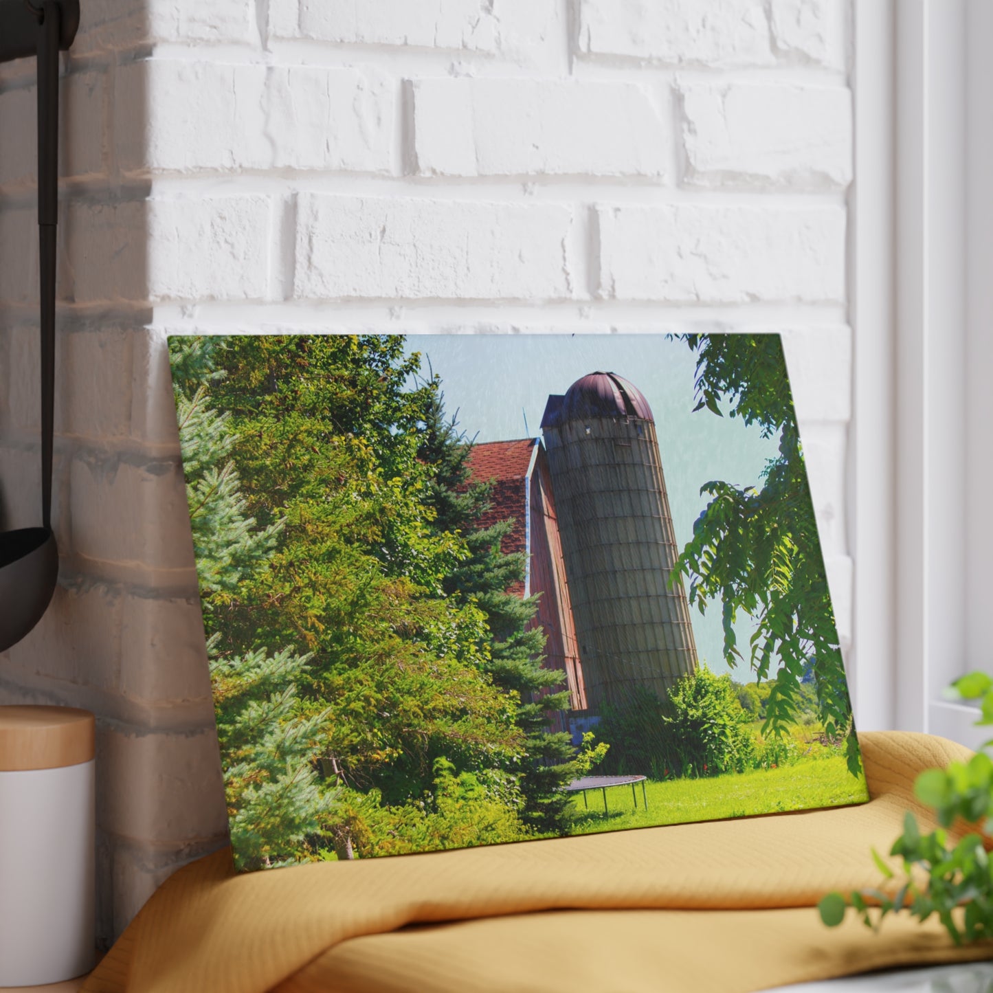 U R There Photography Atwell Road Hidden Rustic Farmhouse Tempered-Glass Cutting Board