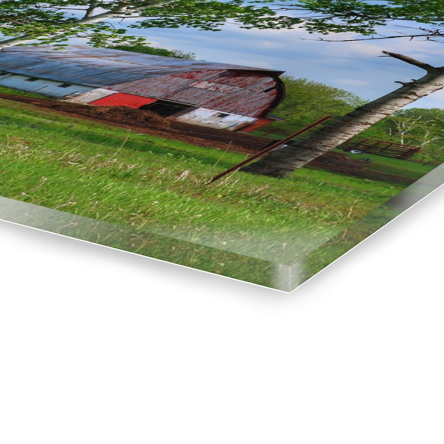 U R There Photography Shepard Road Hillman Red Rustic Farmhouse Acrylic Wall Print
