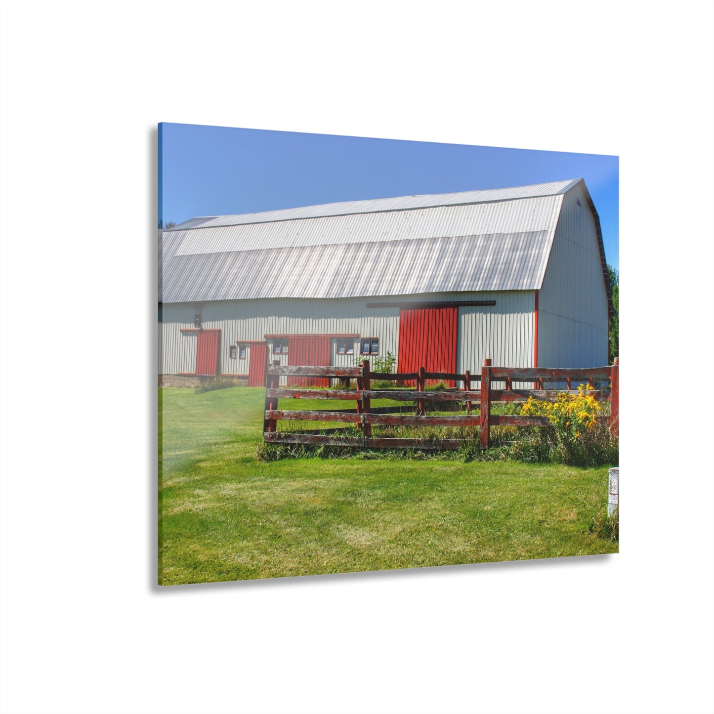 U R There Photography Bishop Road Beyond the Fence Rustic Farmhouse Acrylic Wall Print