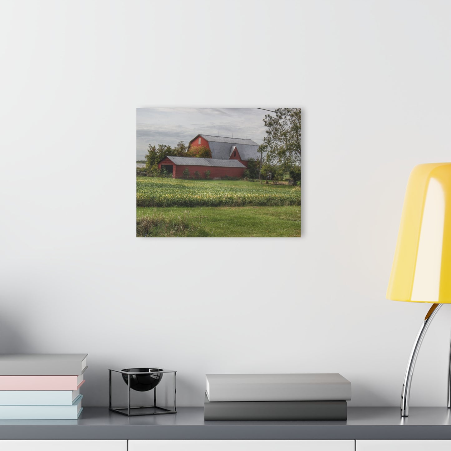 U R There Photography West Dodge Road Reds Rustic Farmhouse Acrylic Wall Print