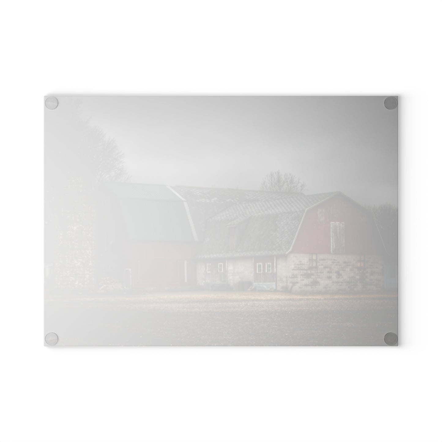 U R There Photography Arbela Reds Rustic Farmhouse Tempered-Glass Cutting Board