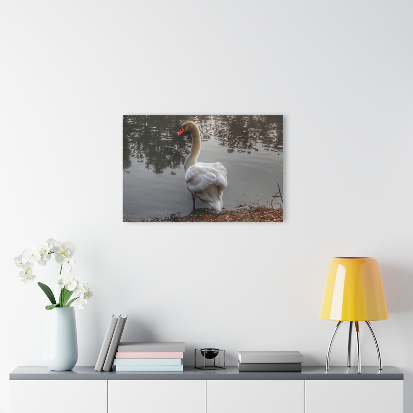 U R There Photography Swans of Duck Lake III Rustic Farmhouse Acrylic Wall Print