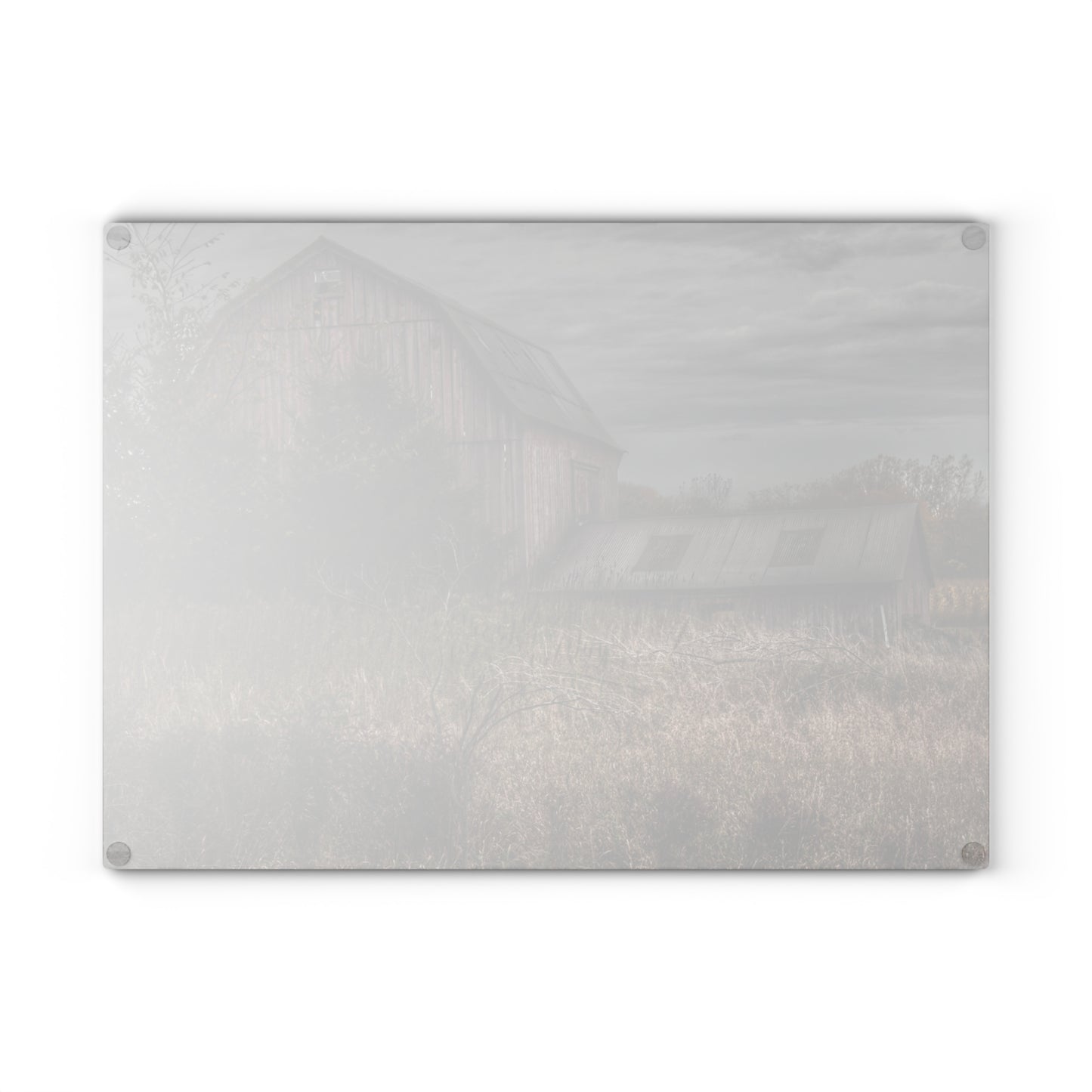 U R There Photography Treasurer Road Red Rustic Farmhouse Tempered-Glass Cutting Board
