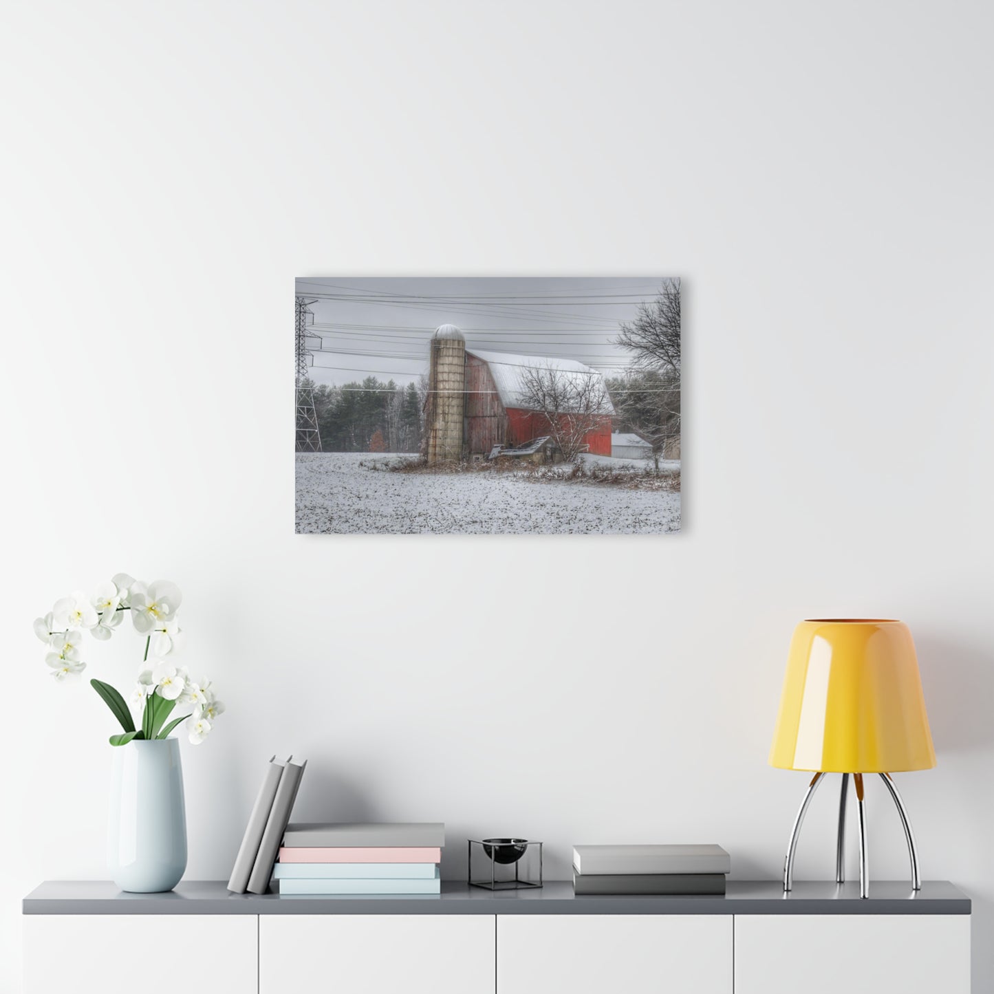 U R There Photography Arbela Road Red Rustic Farmhouse Acrylic Wall Print