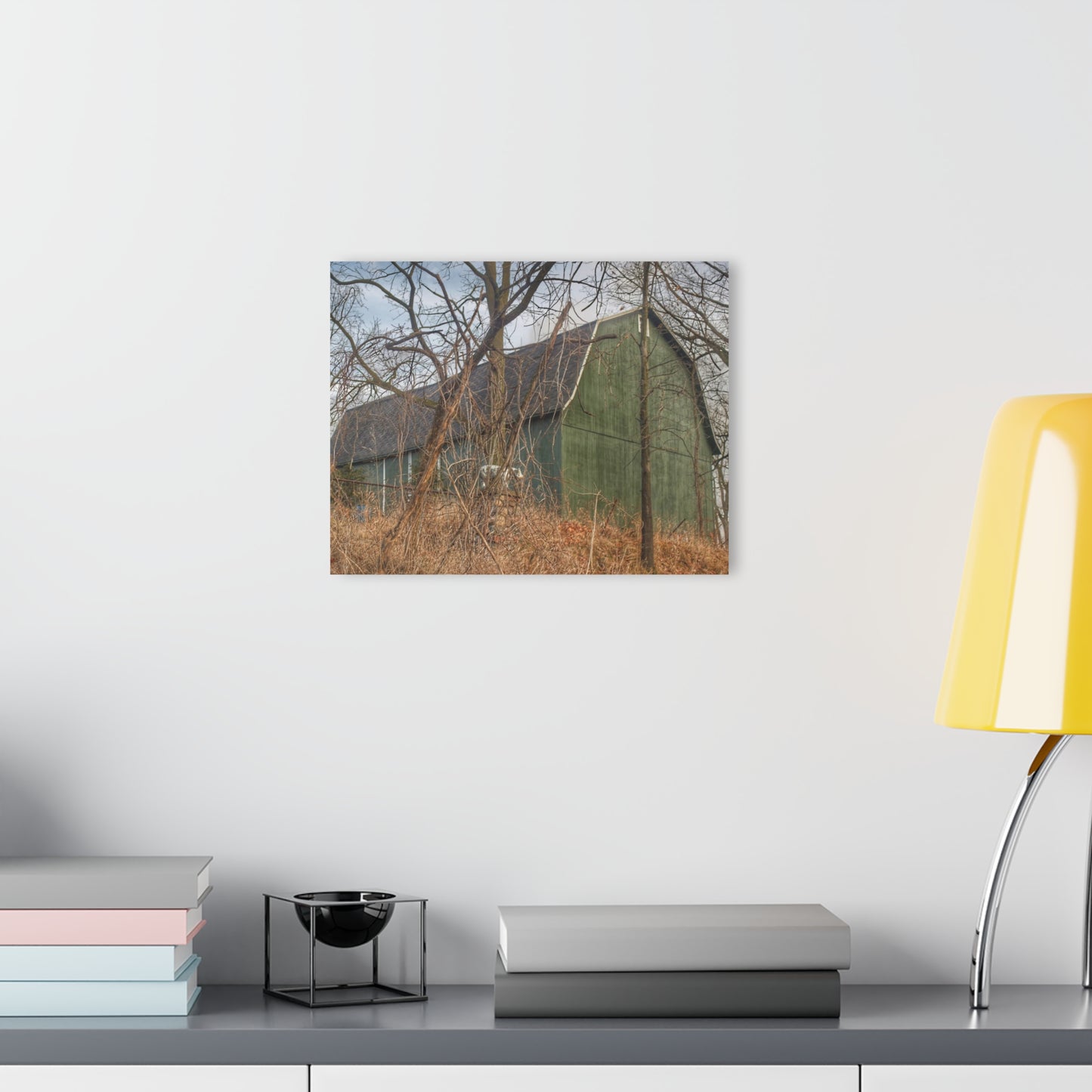 U R There Photography Yale Road Hidden Green Rustic Farmhouse Acrylic Wall Print