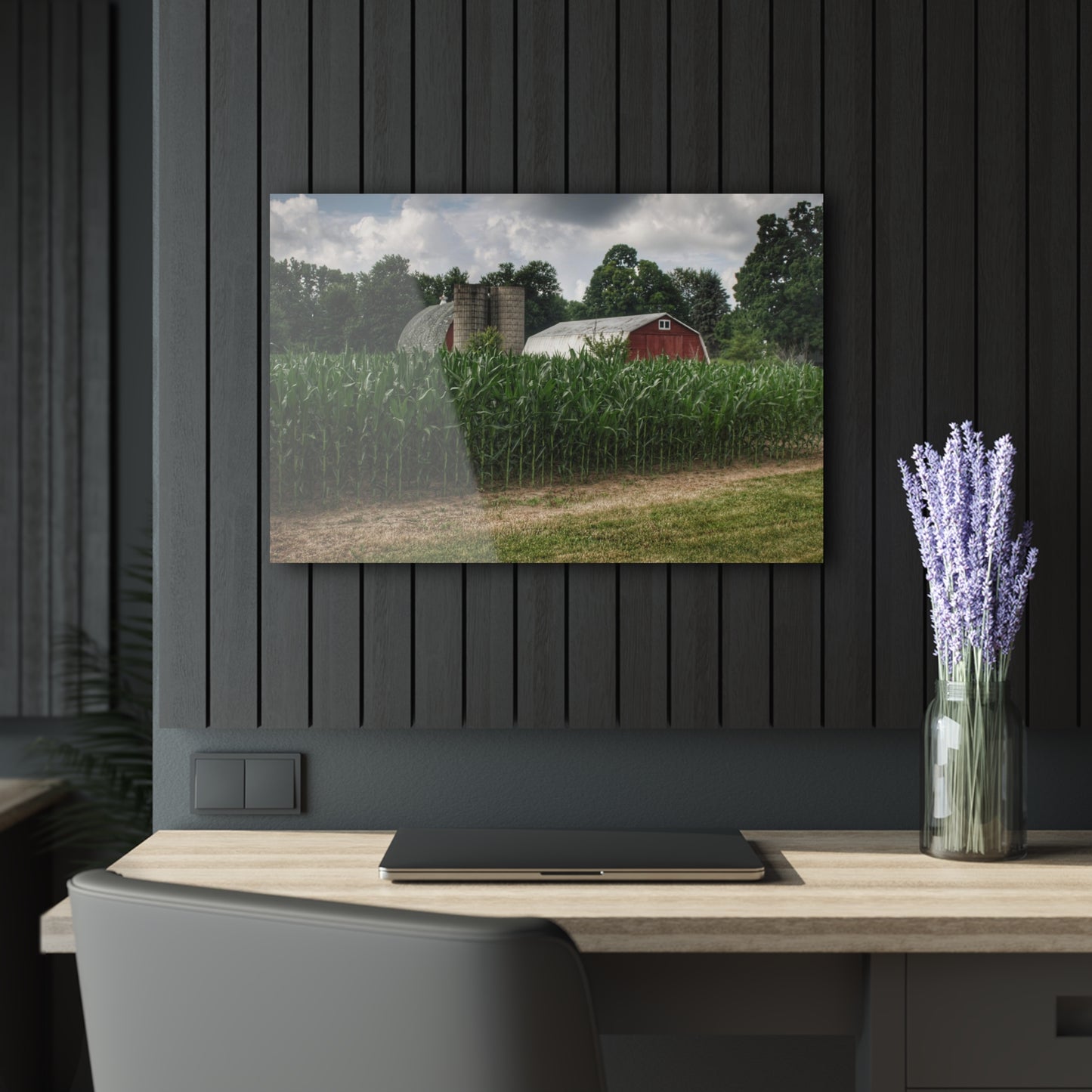U R There Photography Scotch Settlement Reds Rustic Farmhouse Acrylic Wall Print