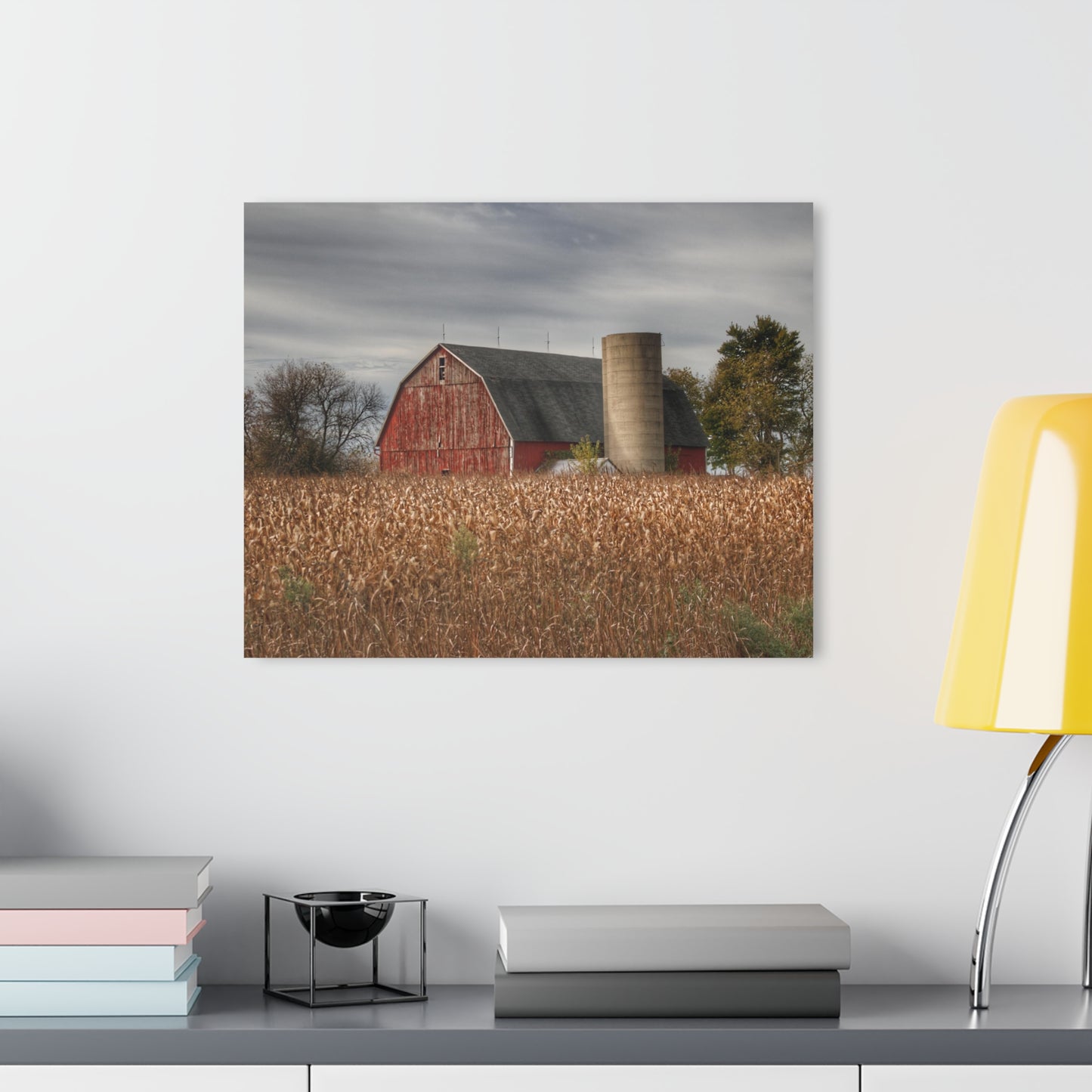 U R There Photography Shepard Road Red Rustic Farmhouse Acrylic Wall Print