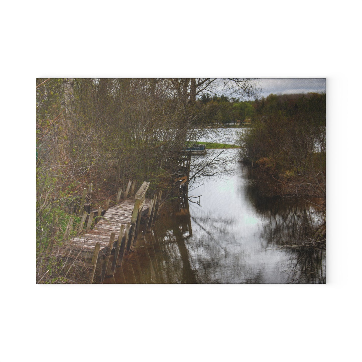 U R There Photography Private Pathways Rustic Farmhouse Tempered-Glass Cutting Board