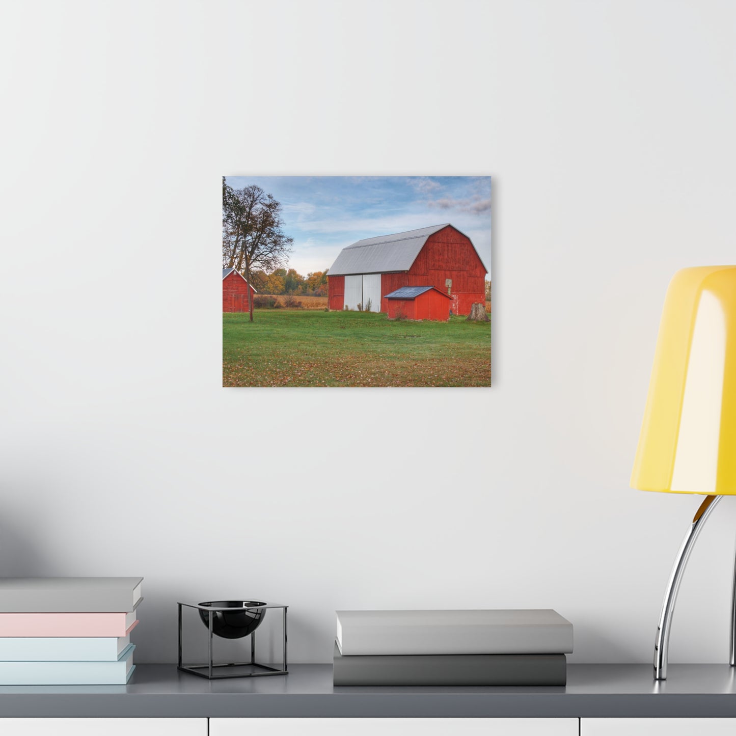 U R There Photography Ruth Reds Rustic Farmhouse Acrylic Wall Print