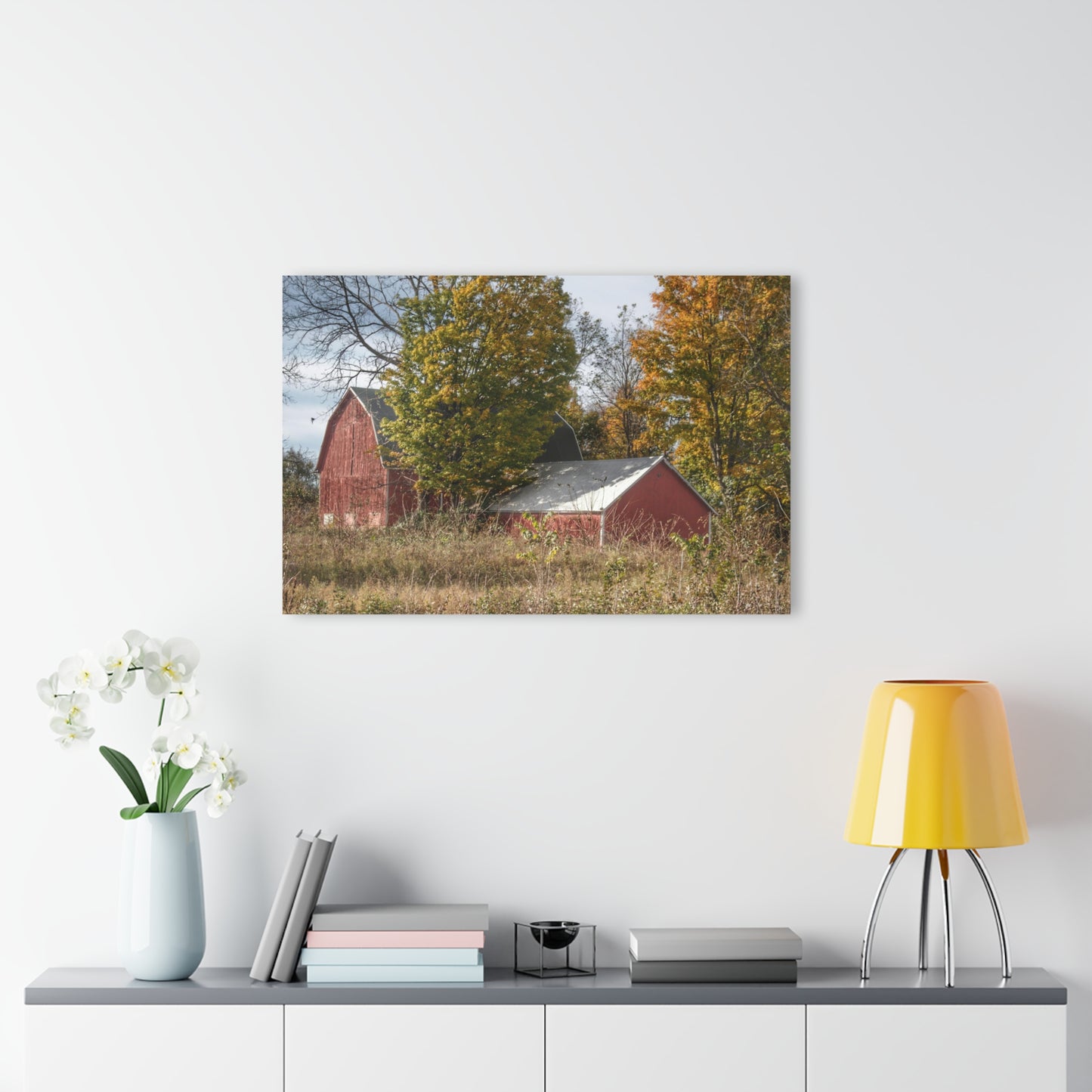 U R There Photography Bowers Road Red I Rustic Farmhouse Acrylic Wall Print