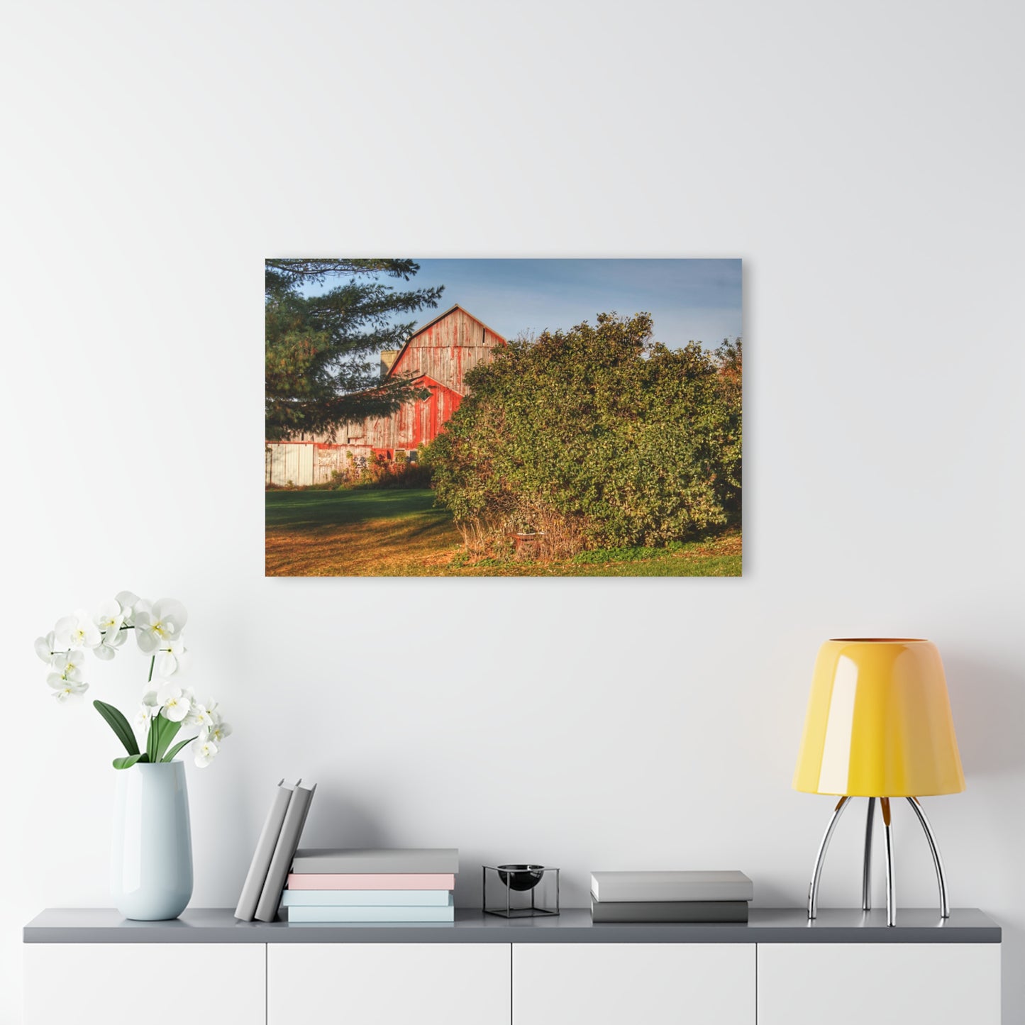 U R There Photography Cade Road Red II Rustic Farmhouse Acrylic Wall Print