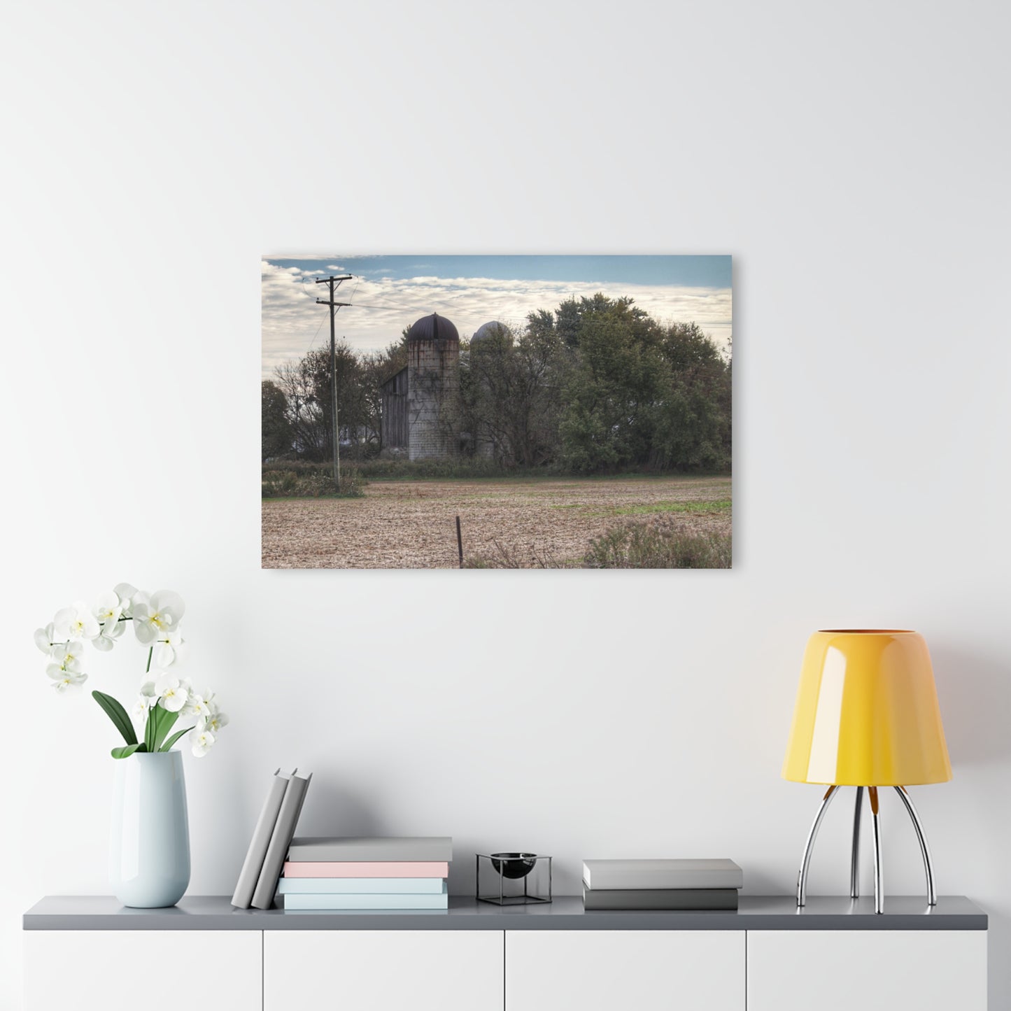 U R There Photography Burnside Road Grey I Rustic Farmhouse Acrylic Wall Print