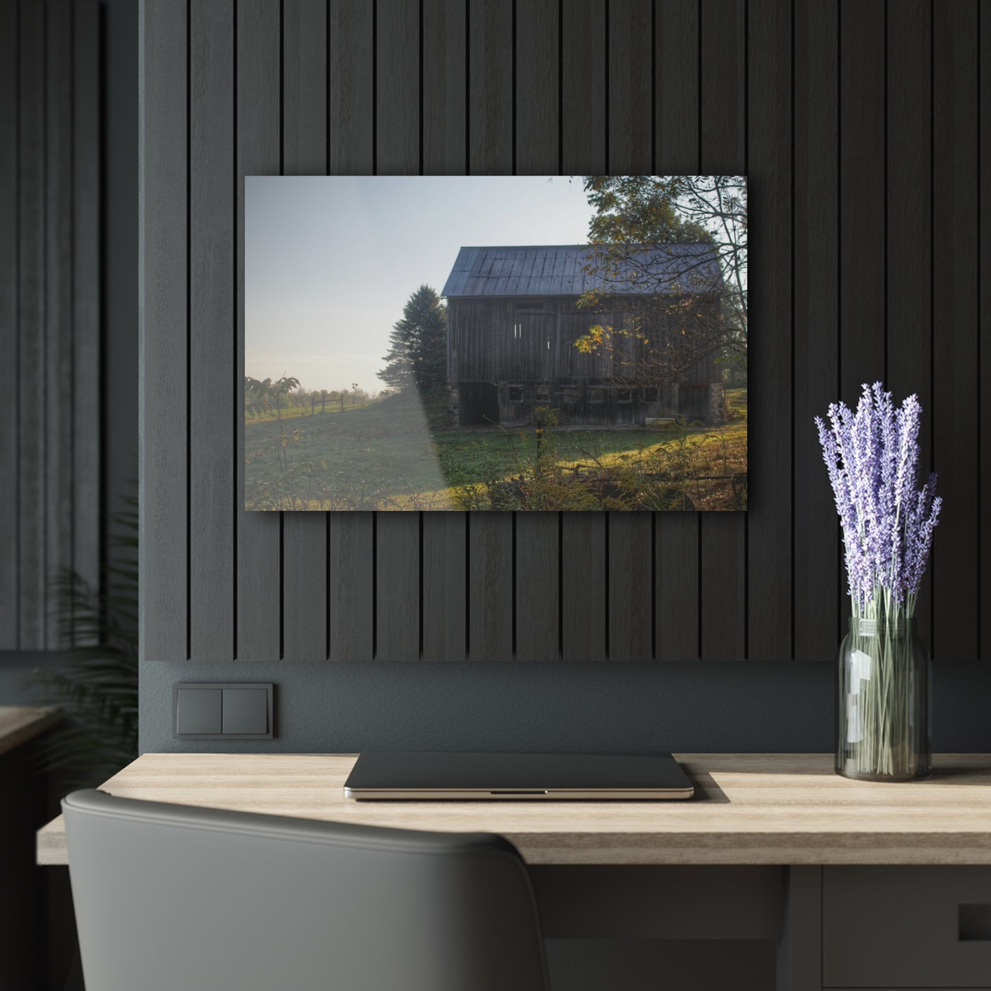 U R There Photography Summers Road Old Grey Rustic Farmhouse Acrylic Wall Print