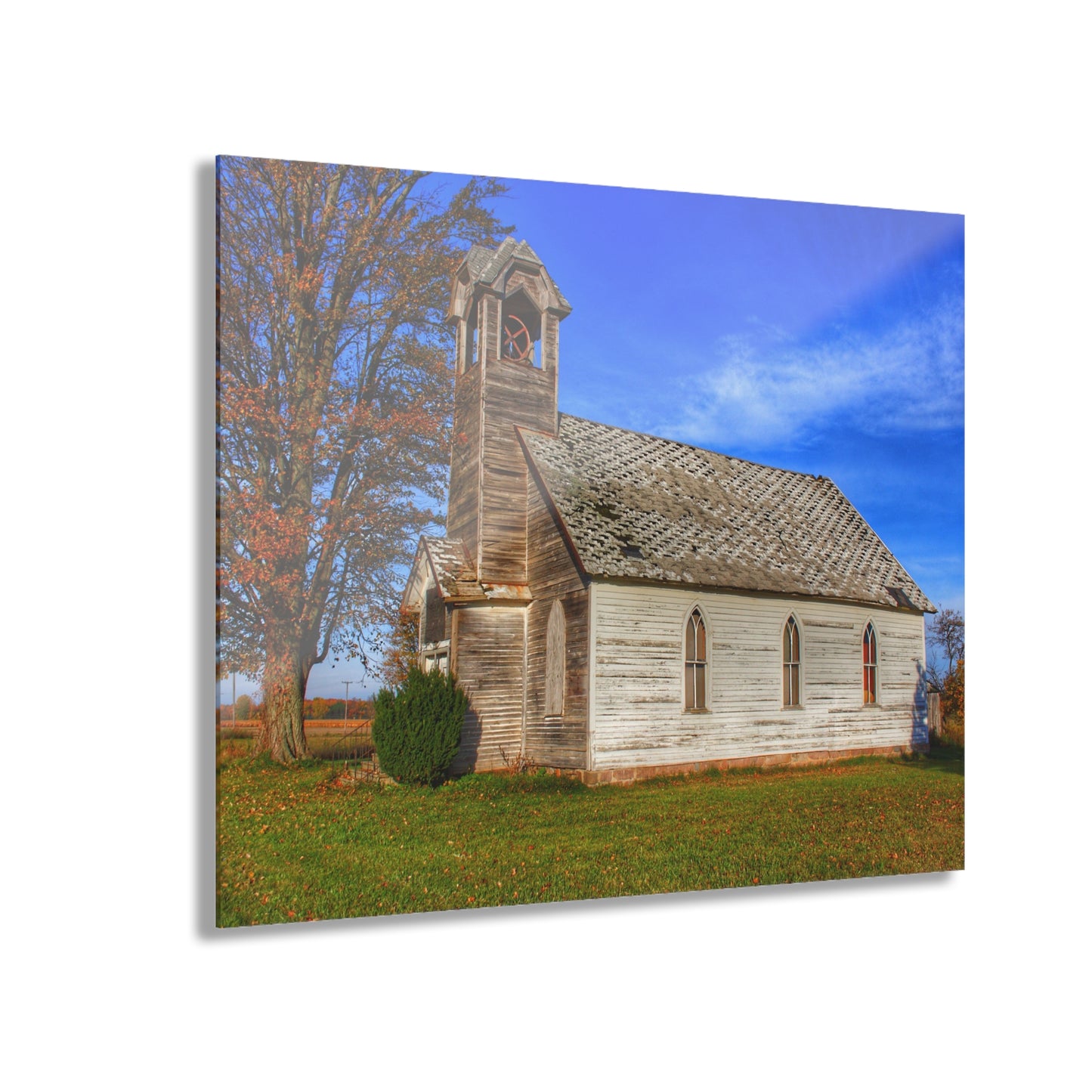 U R There Photography Schoolhouse of Marlette Road I Rustic Farmhouse Acrylic Wall Print