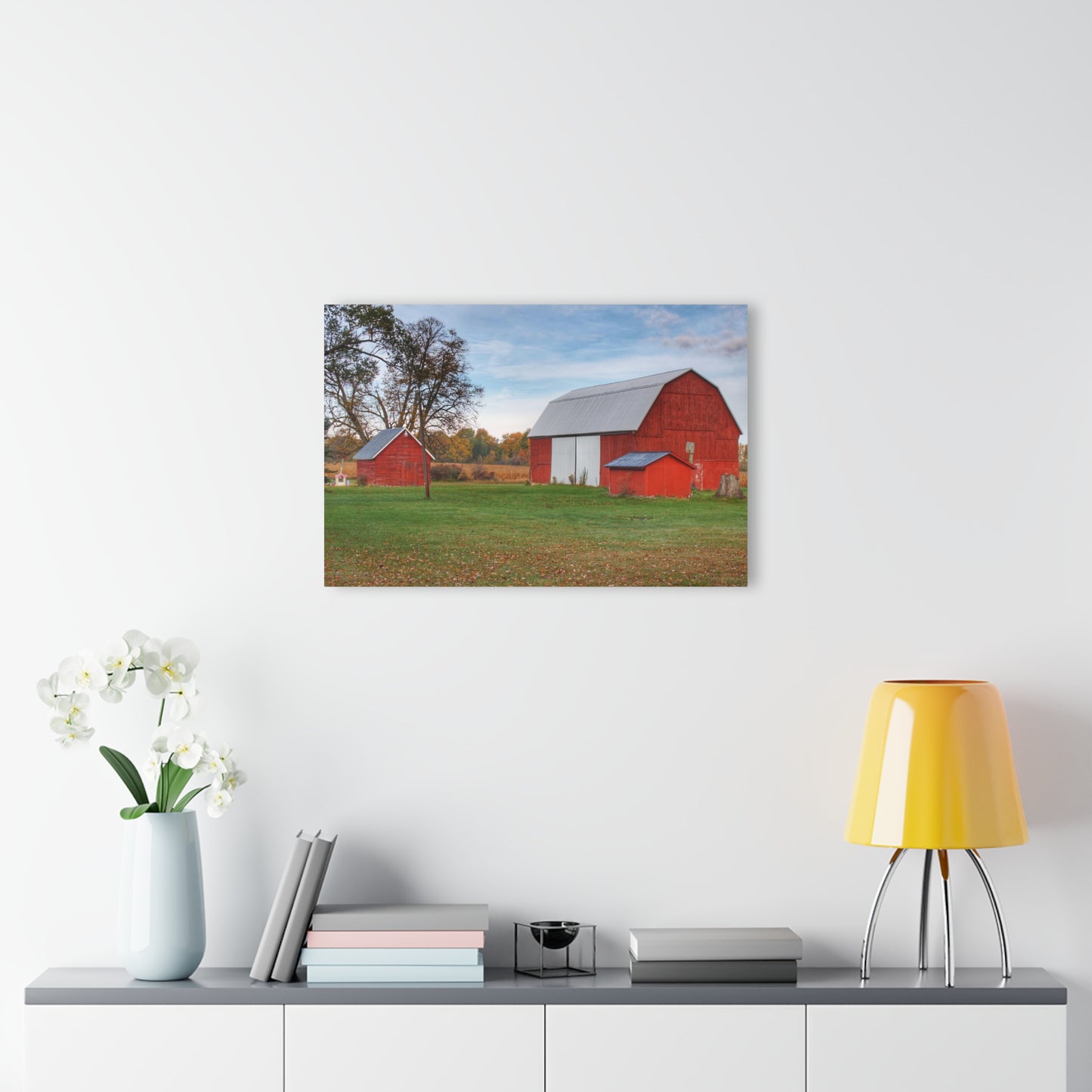 U R There Photography Ruth Reds Rustic Farmhouse Acrylic Wall Print