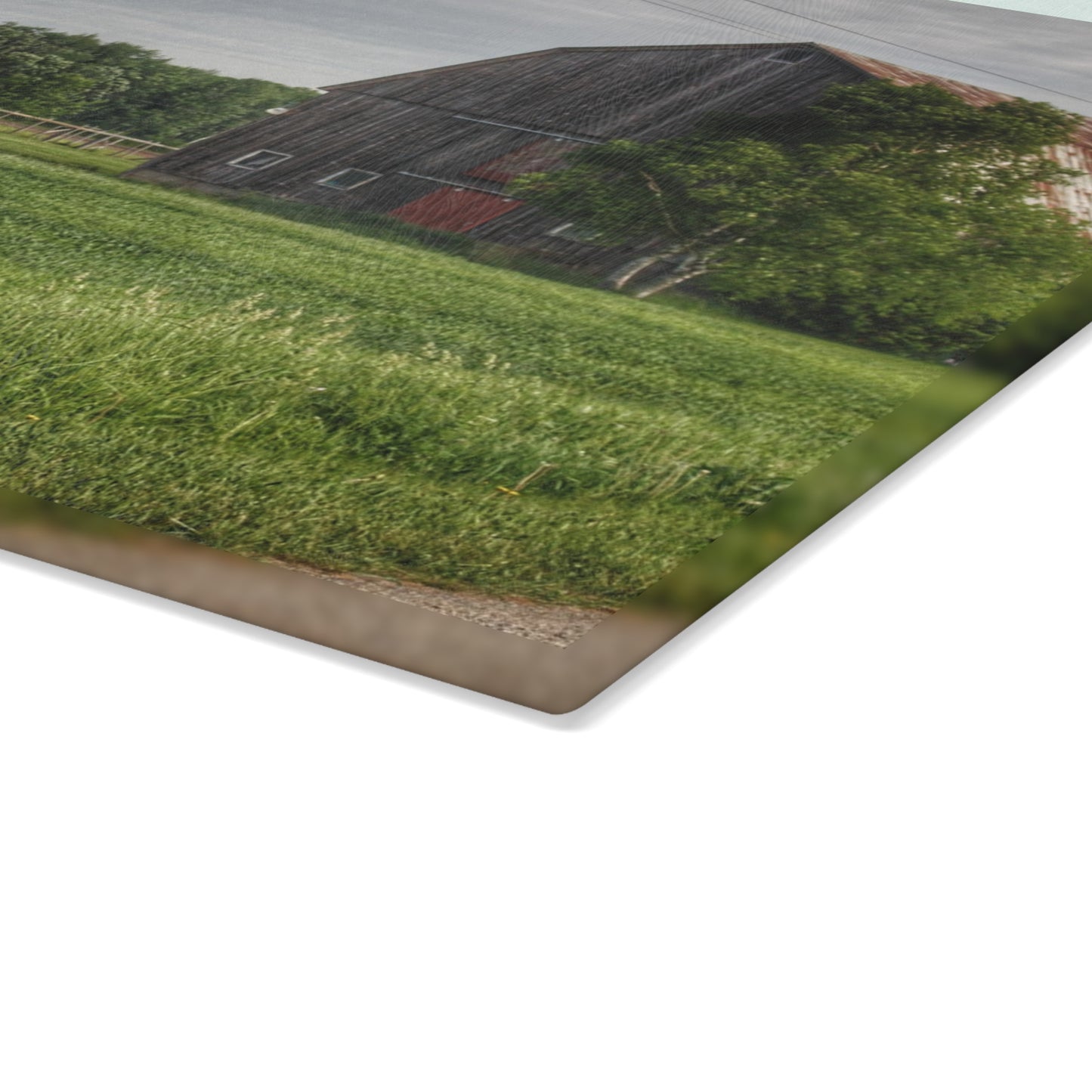 U R There Photography Barkley Road Trio Rustic Farmhouse Tempered-Glass Cutting Board