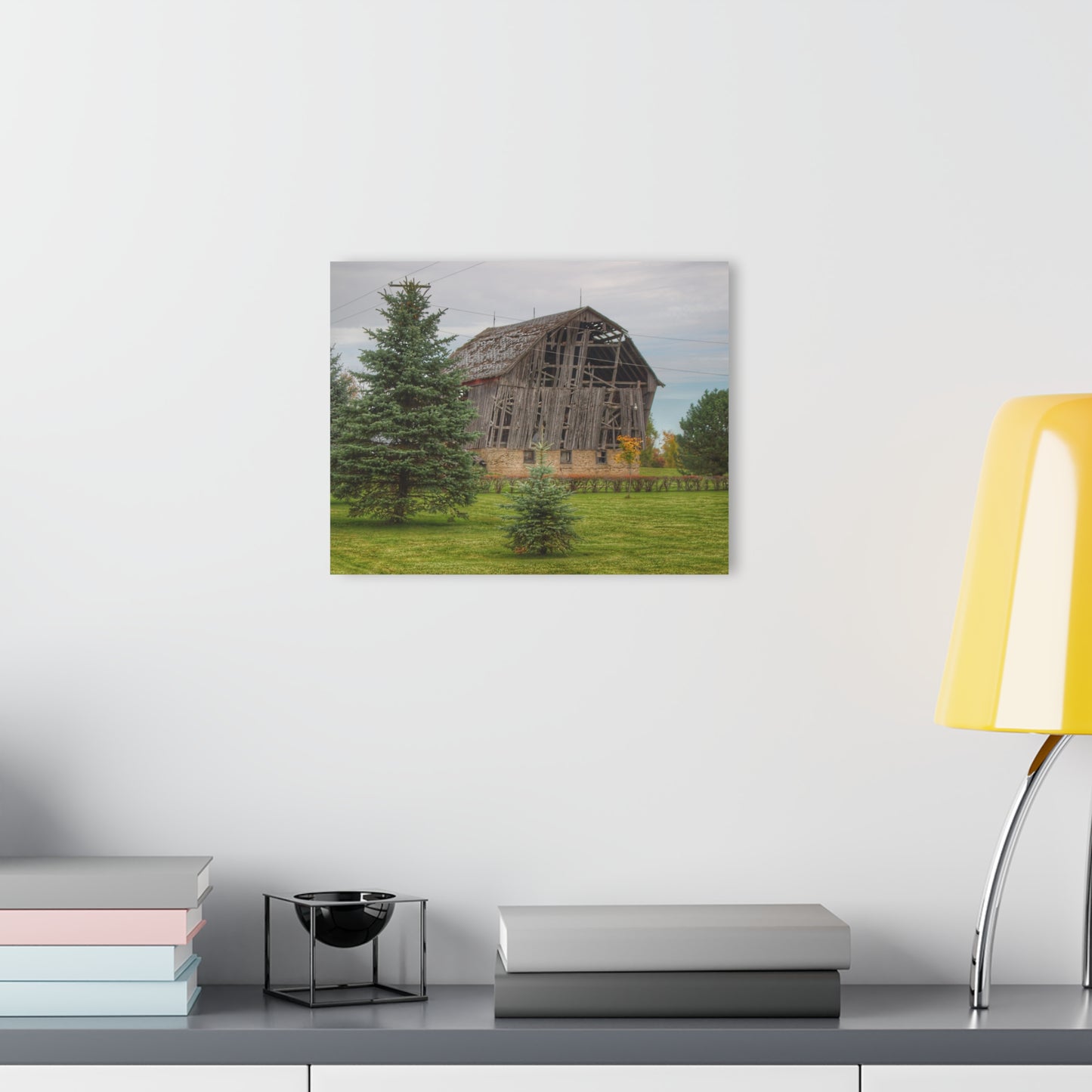 U R There Photography Rich Road Falling Grey I Rustic Farmhouse Acrylic Wall Print