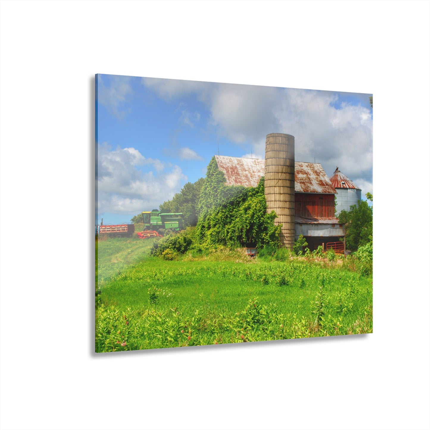 U R There Photography Slattery Rusted Red Rustic Farmhouse Acrylic Wall Print