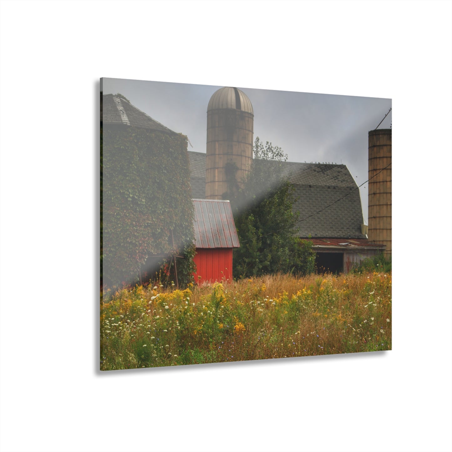 U R There Photography Silos of Otisville Rustic Farmhouse Acrylic Wall Print