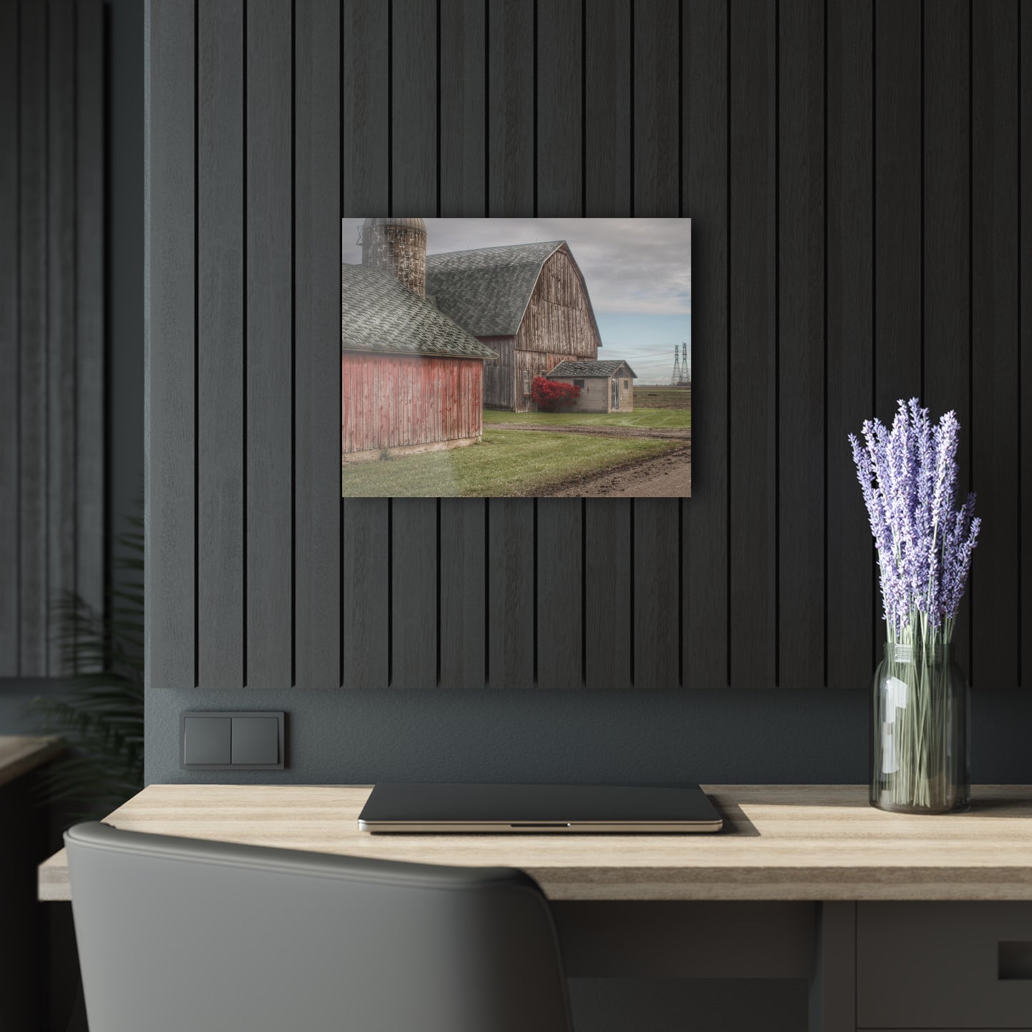 U R There Photography Roedel Roadside Reds III Rustic Farmhouse Acrylic Wall Print