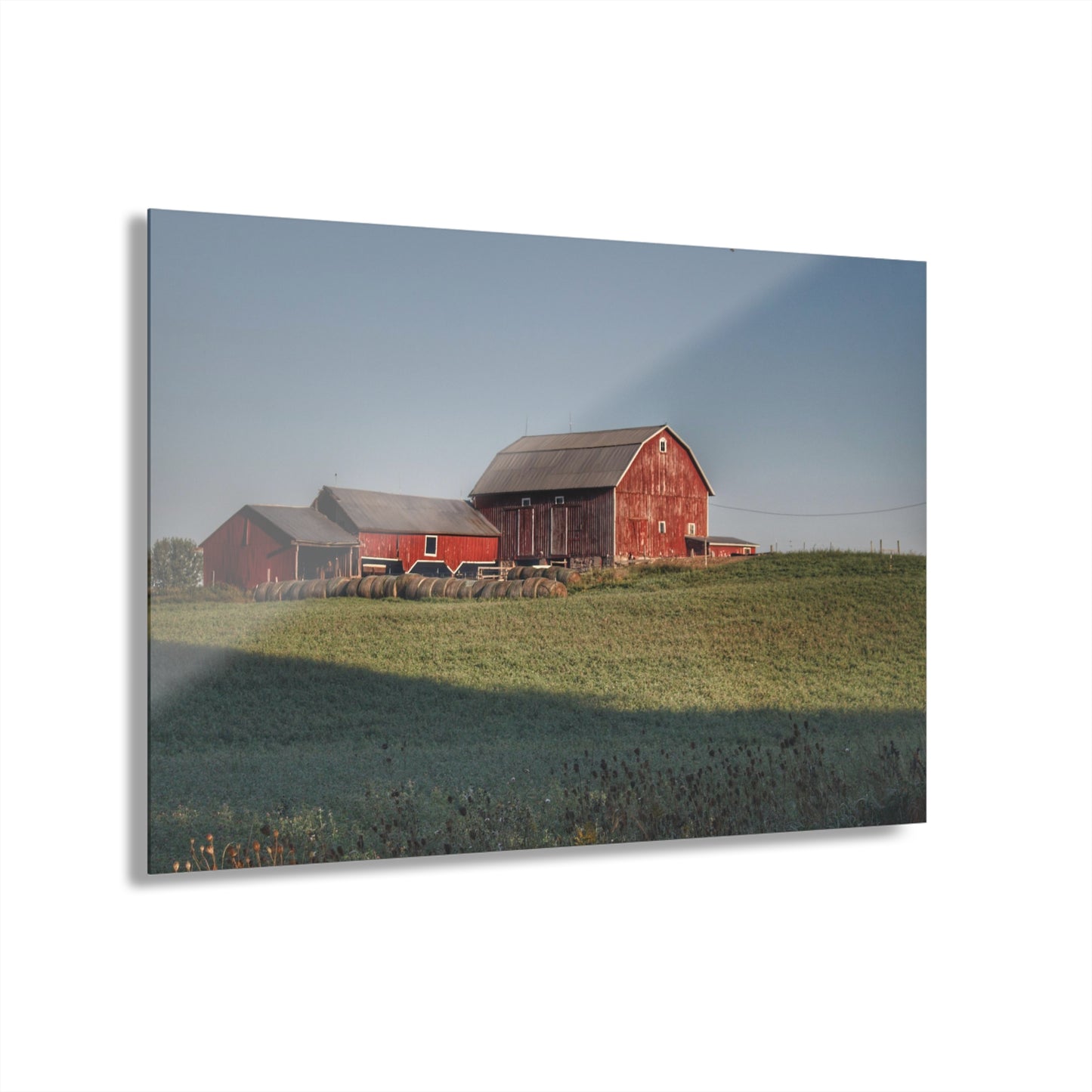 Rustic Farmhouse Wall Print Featuring Across the Field in Millington